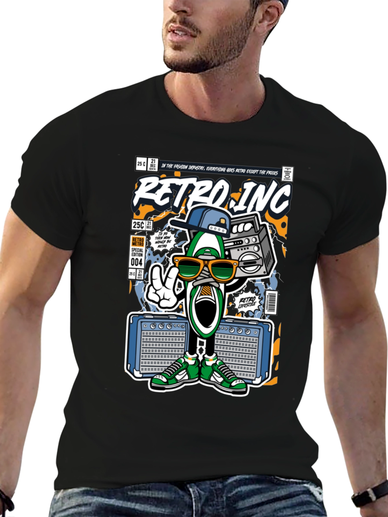 Black Retro Inc. Graphic Tee view 6