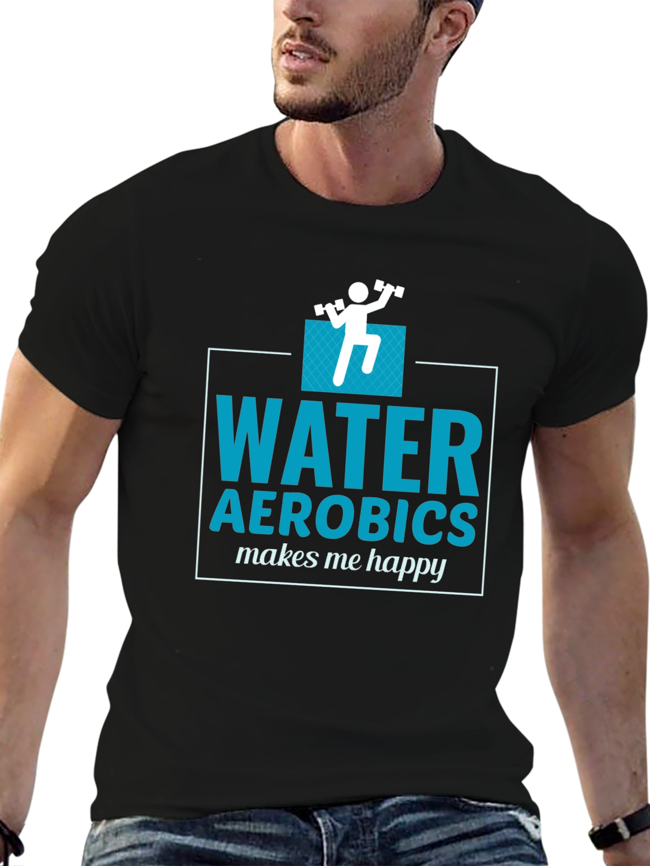 Water Aerobics Makes Me Happy T-Shirt - 6