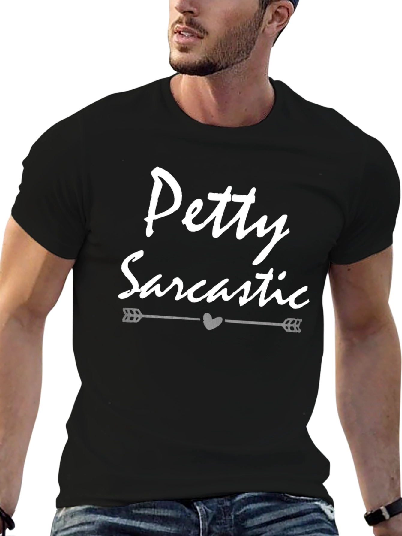 Black Petty Sarcastic Graphic T-Shirt - Unisex Casual Tee view 6