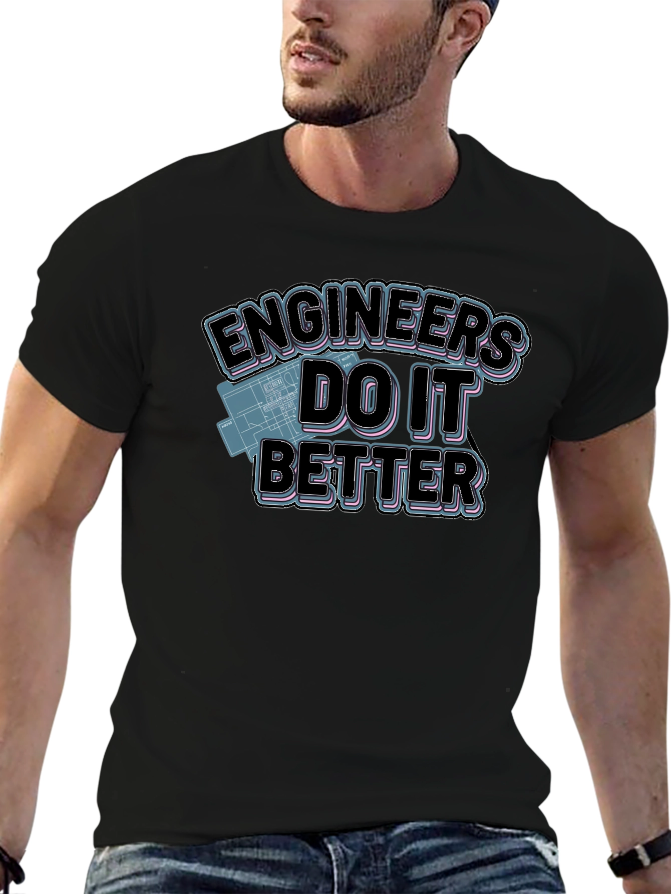 Black Engineers Do It Better Graphic T-Shirt view 6