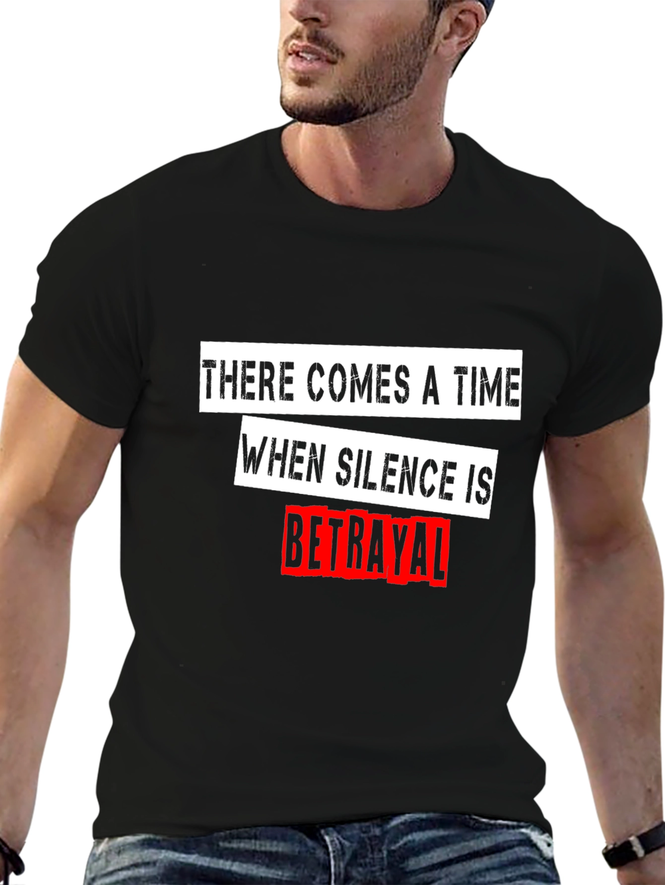 Black Silence is Betrayal Graphic Tee - Menswear view 6