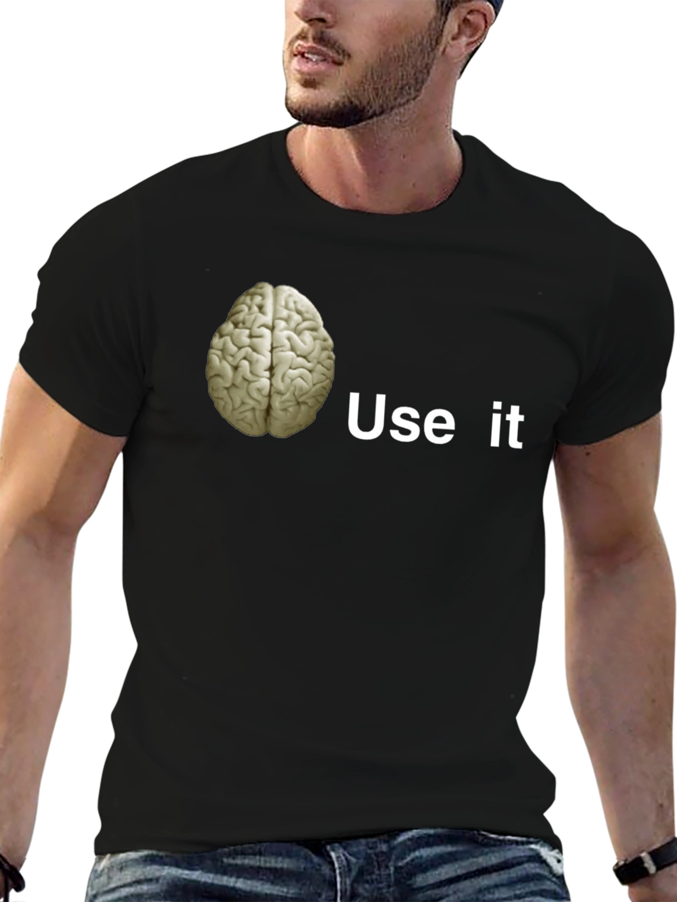 Black Brain Use It Graphic Tee view 6