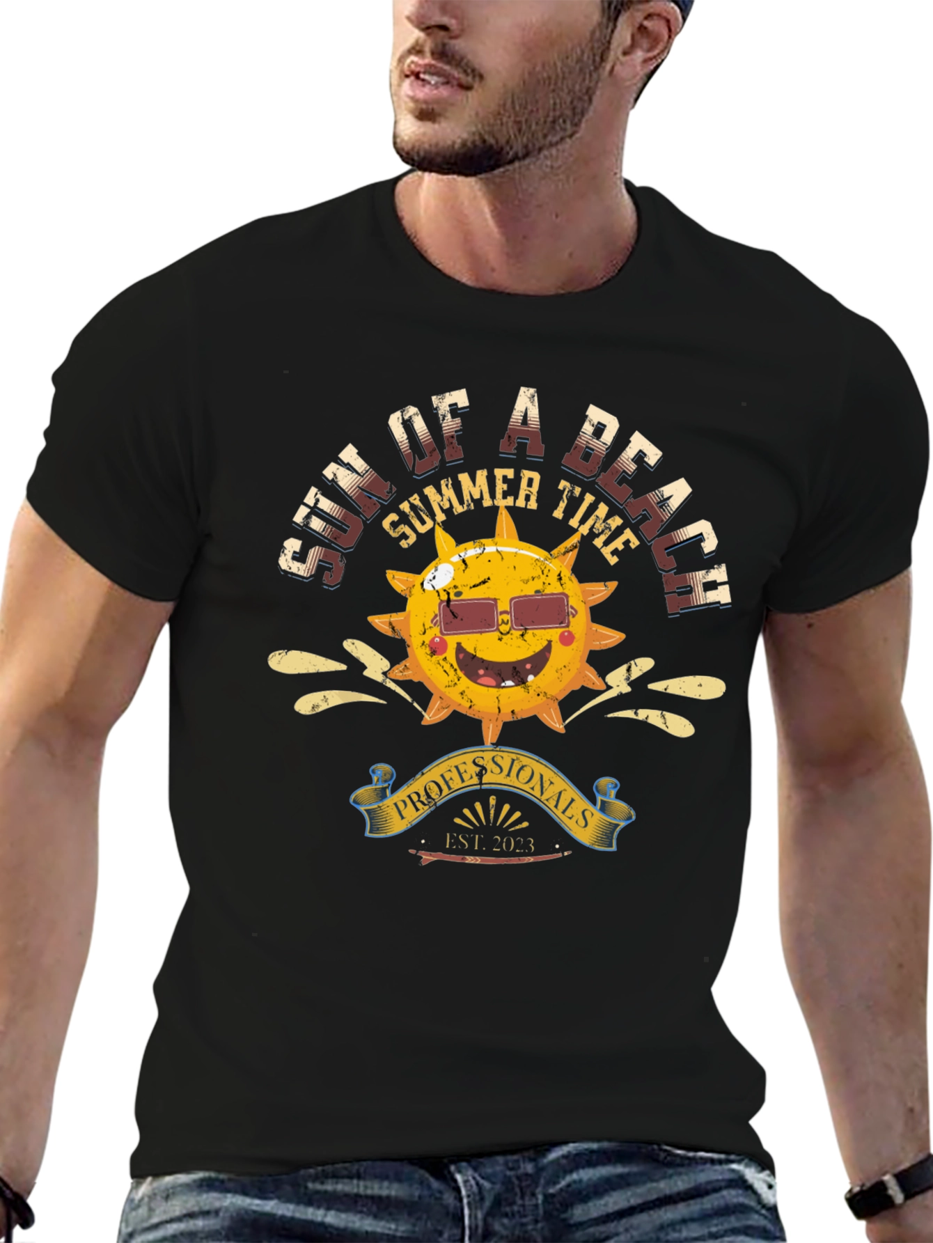 Black Sun of a Beach Summer T-Shirt view 6