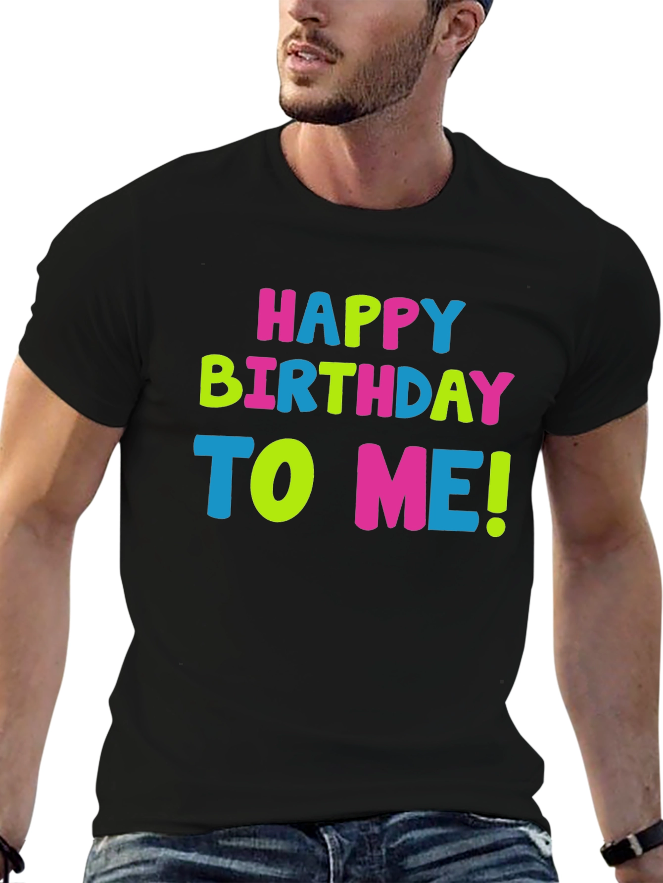 Black Happy Birthday To Me! Graphic Tee view 6