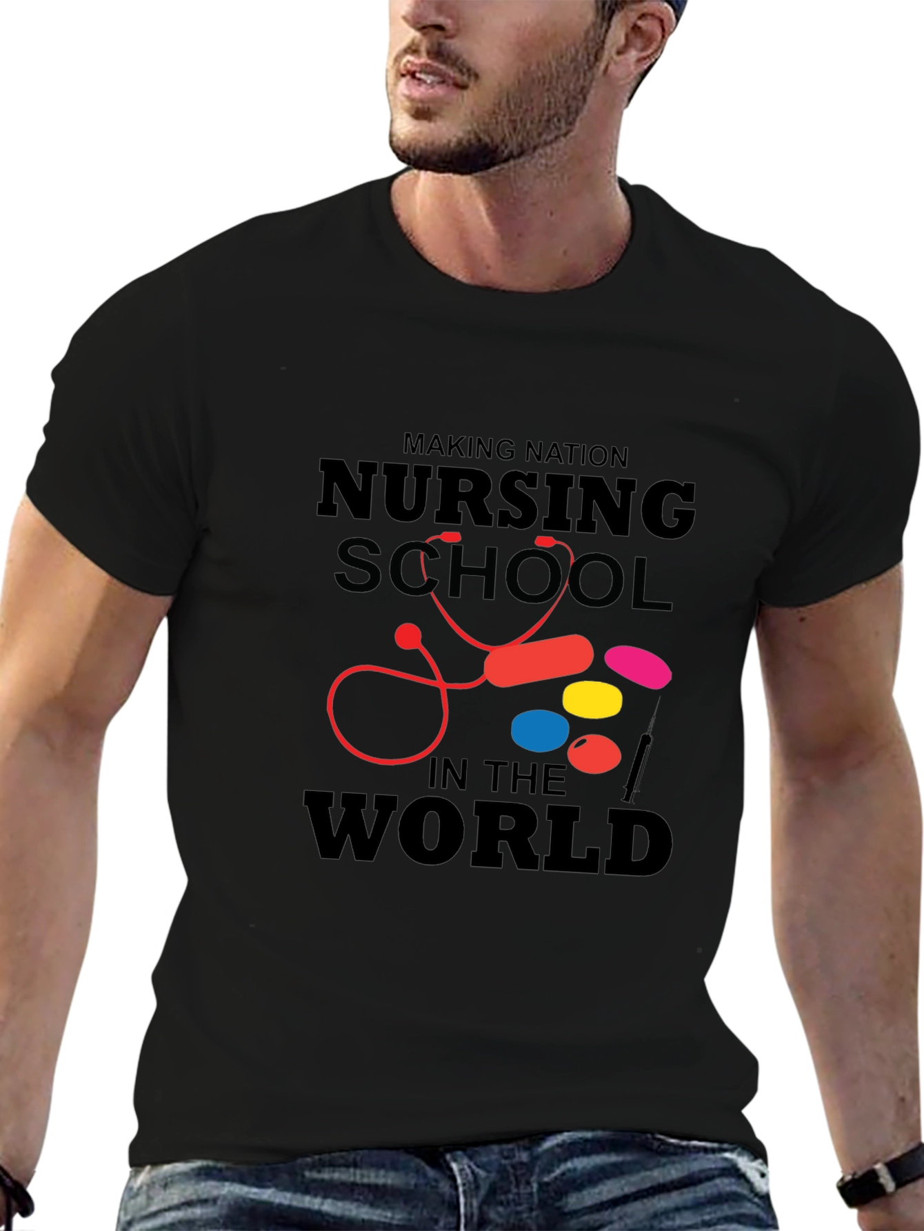 Black Nursing School T-Shirt: Making Nation Proud view 6