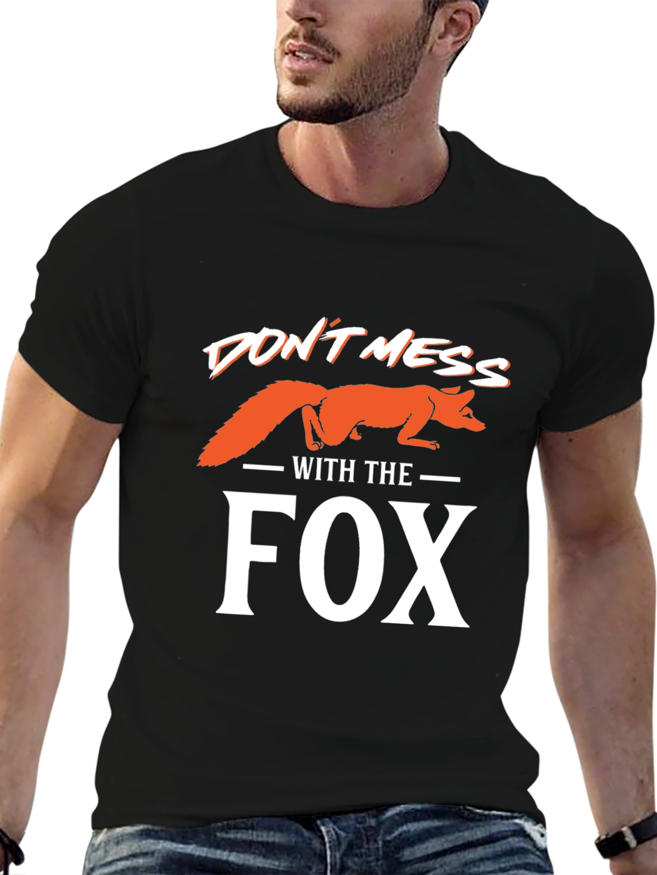 Black Don't Mess With the Fox T-Shirt view 6