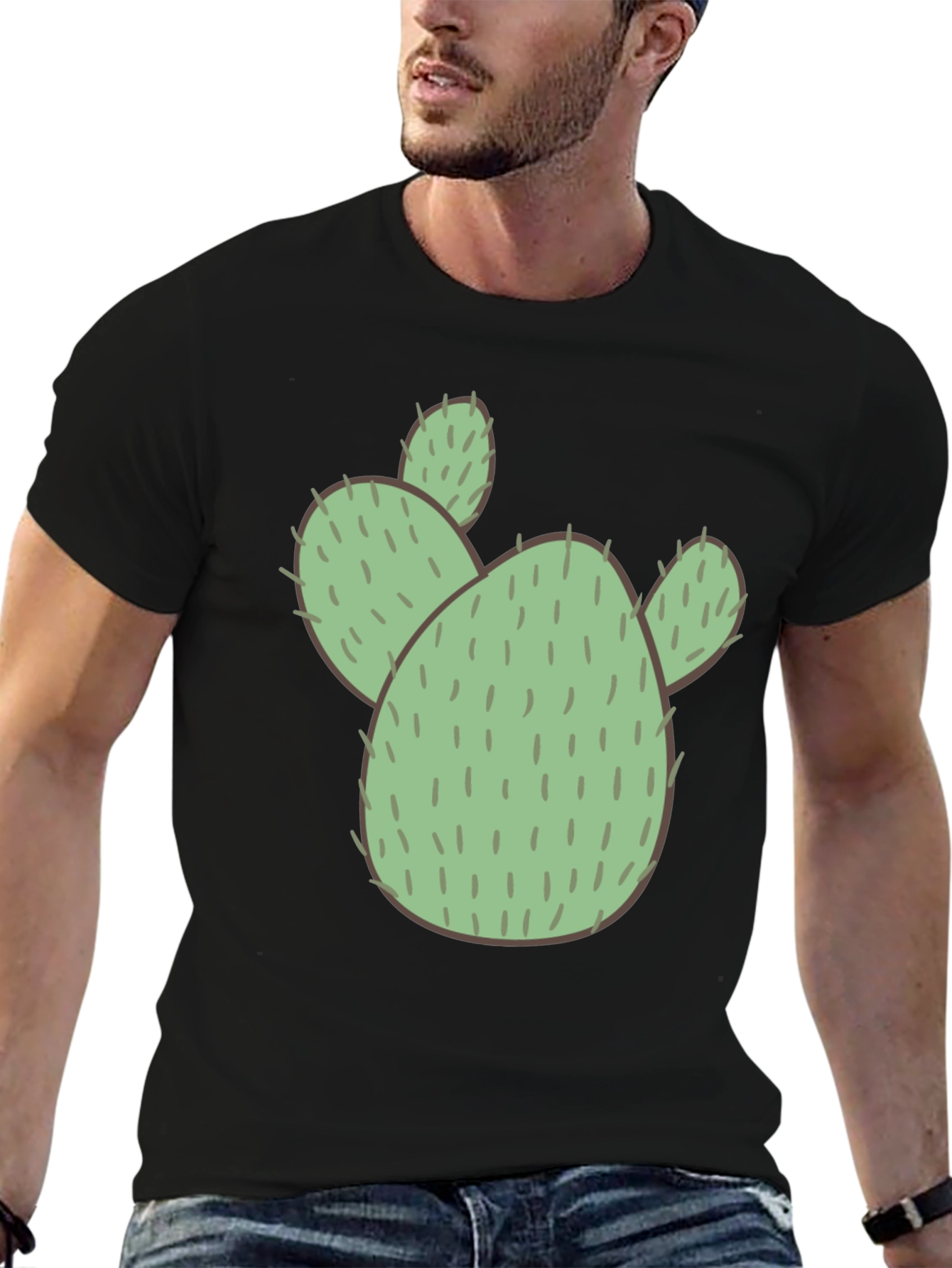 Black Cactus Graphic Black T-Shirt view 6