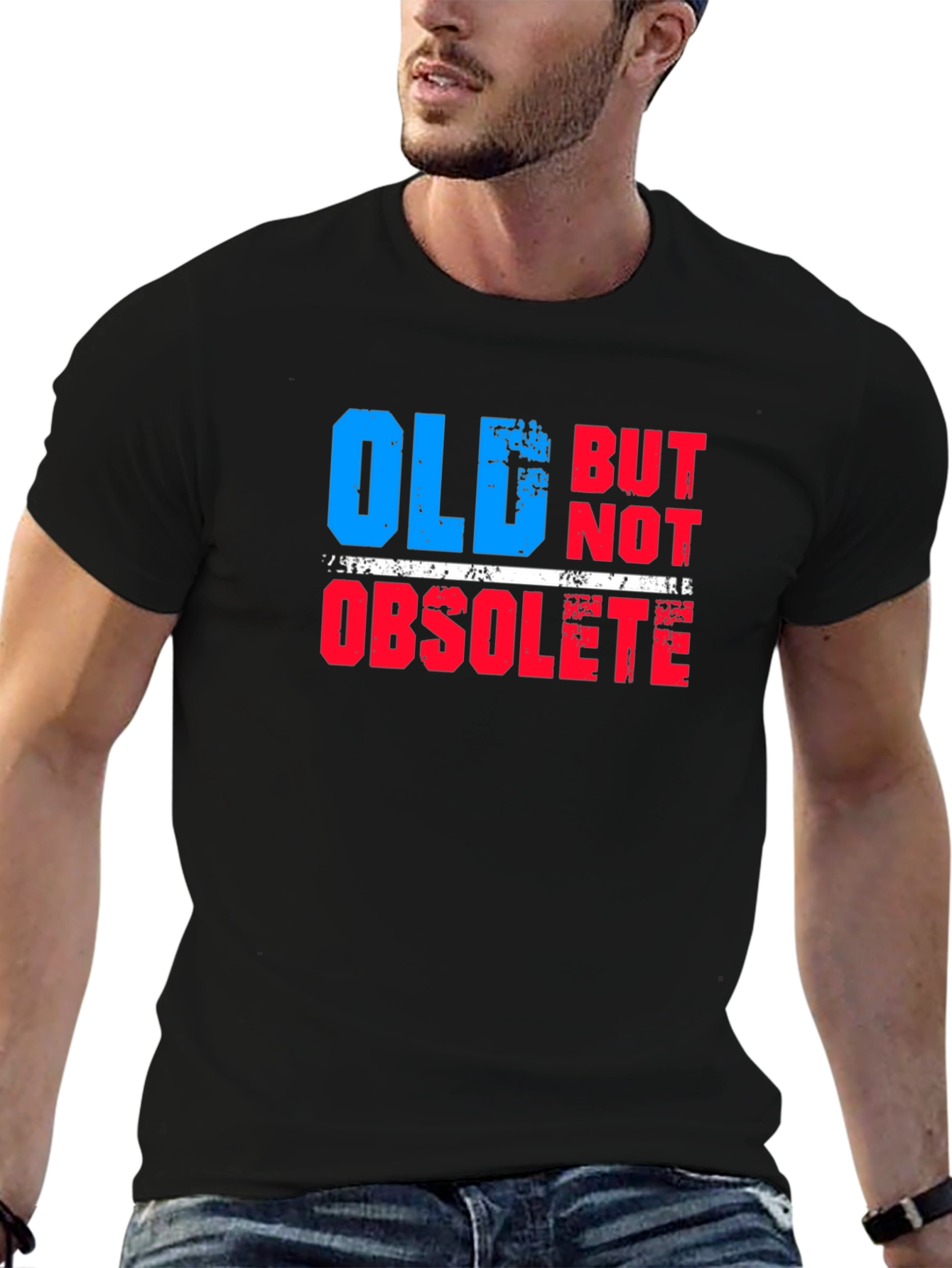 Black Old But Not Obsolete Graphic Tee view 6
