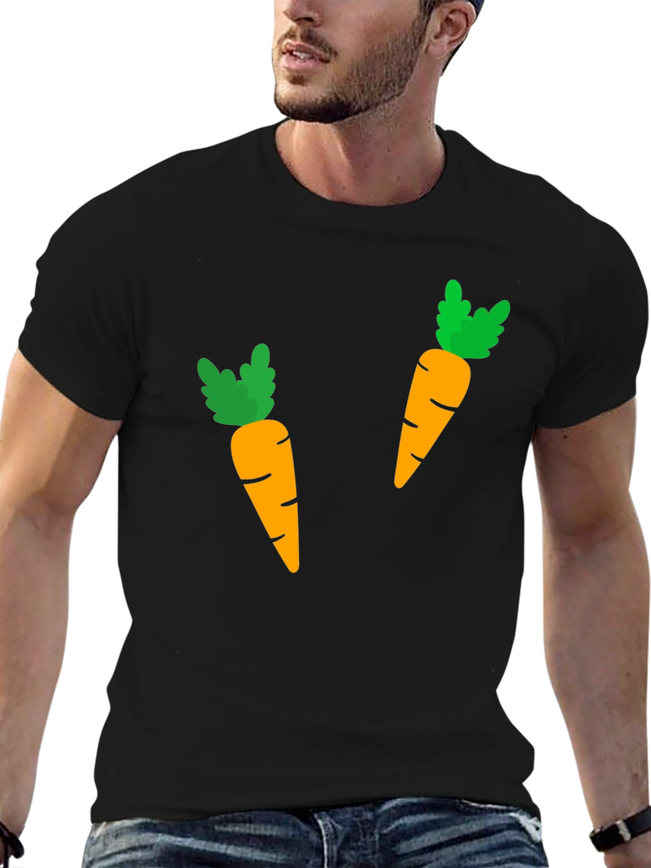 Black Carrot T-Shirt - Fun & Unique Graphic Tee view 6