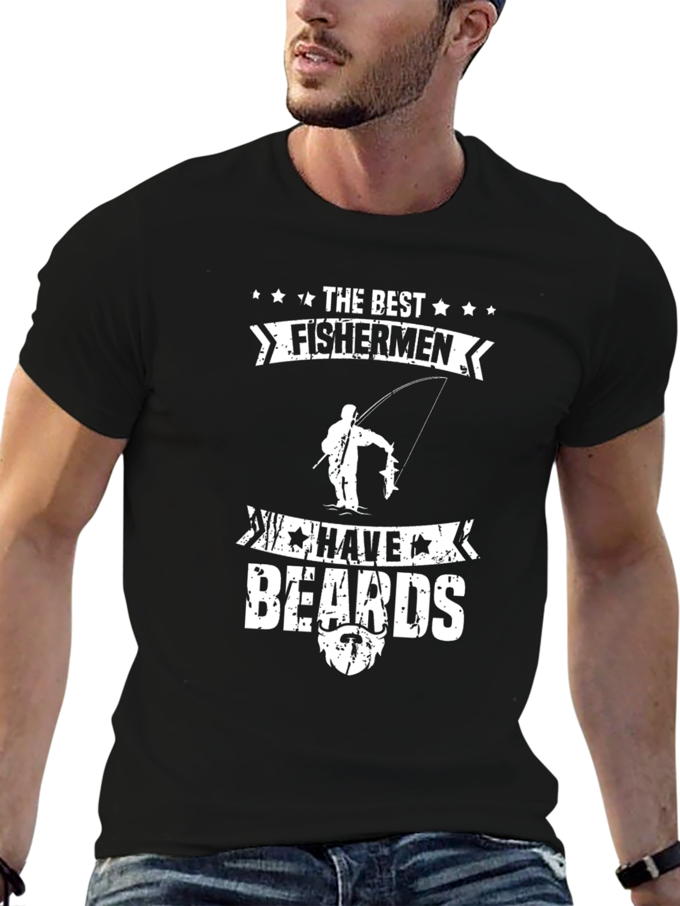 Black Fishermen With Beards Graphic Tee view 6