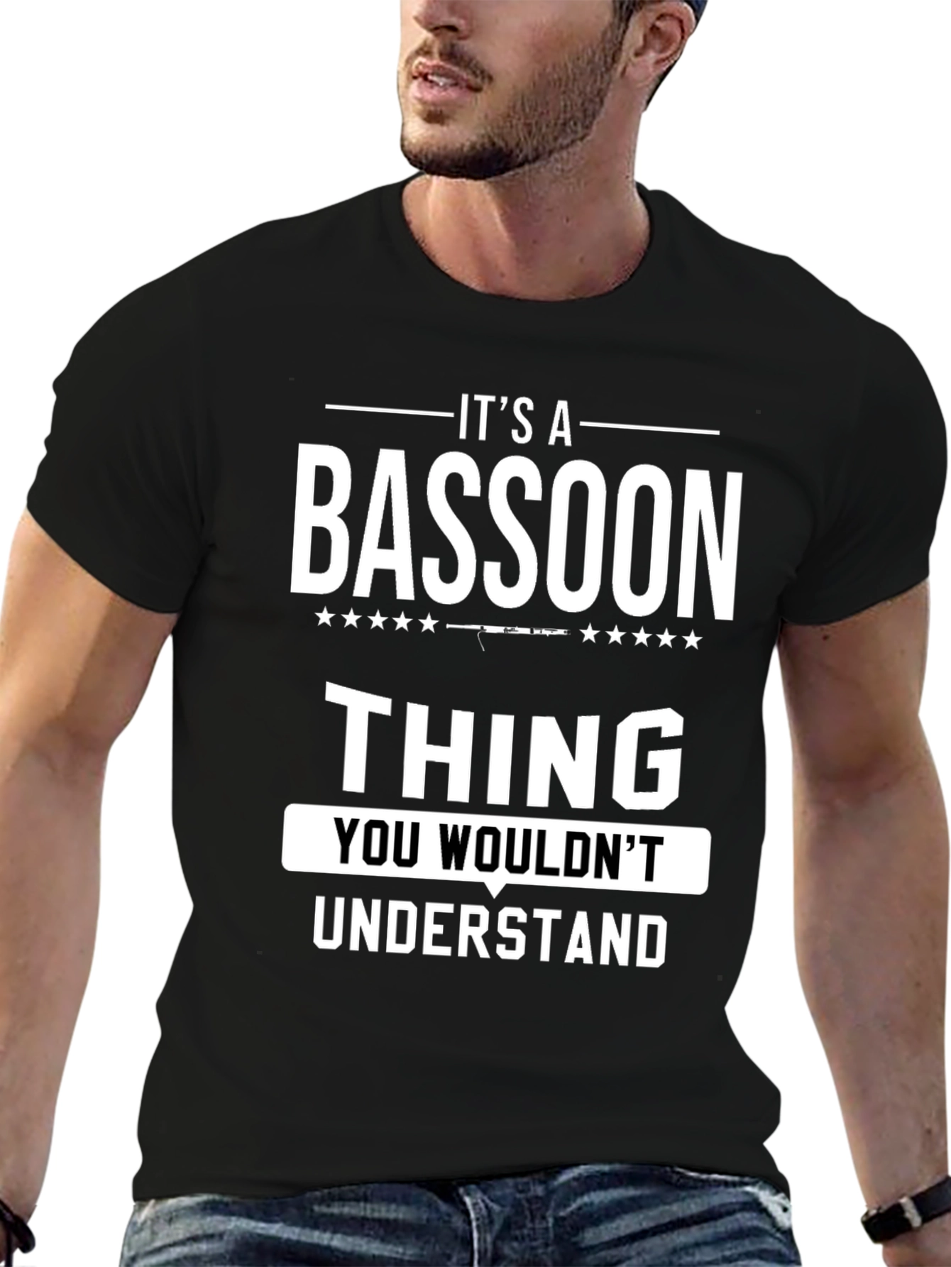Black It's A Bassoon Thing T-Shirt view 6