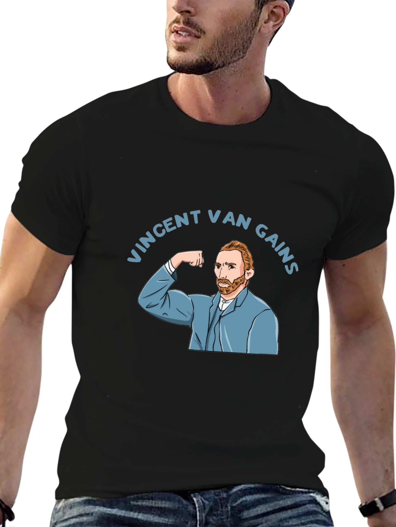 Black Vincent Van Gains T-Shirt - Artistic Fitness view 6