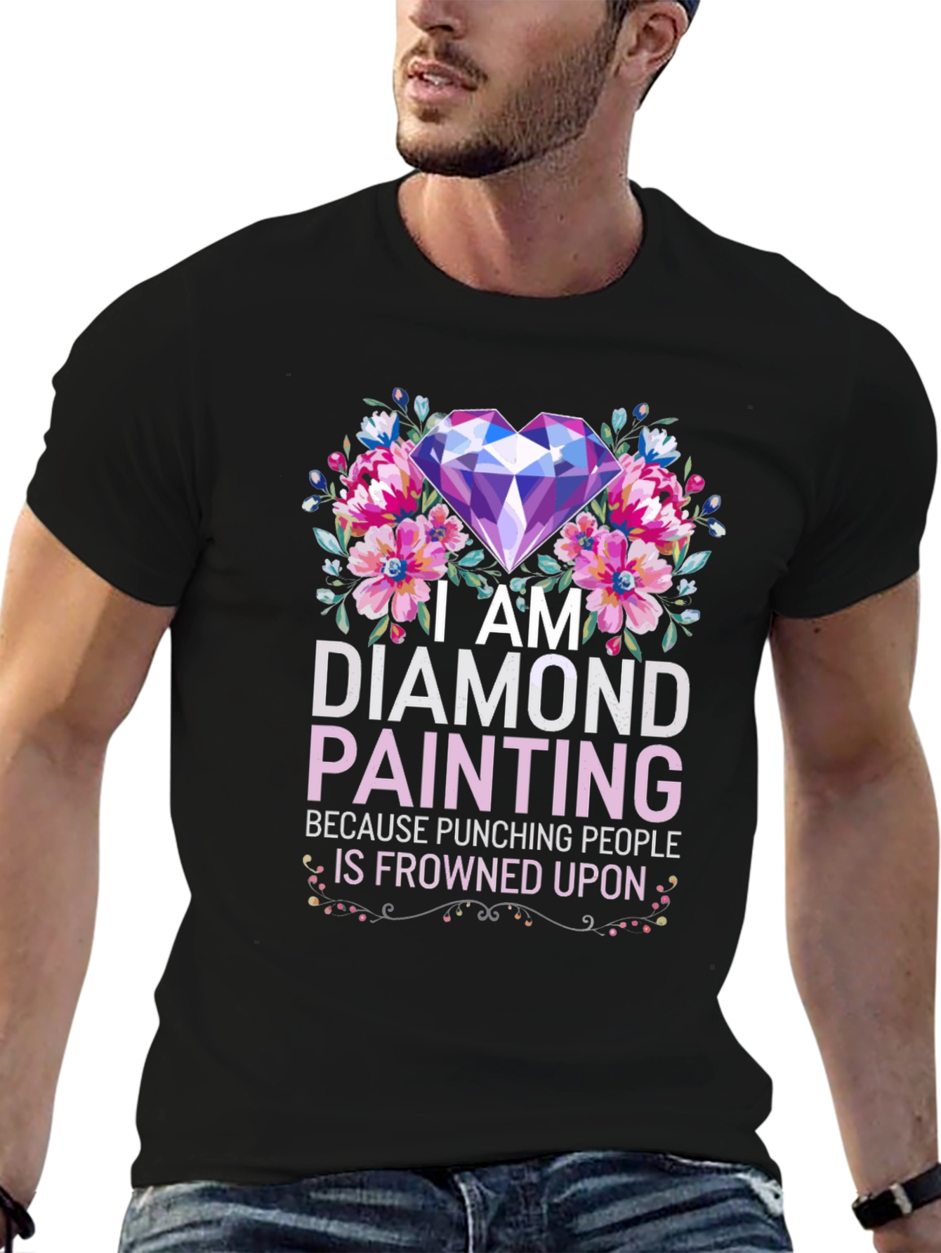 Black Diamond Painting Hobby T-Shirt view 6