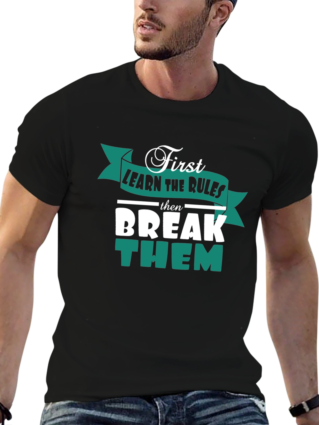 Black Rules T-Shirt - Learn Then Break Them view 6