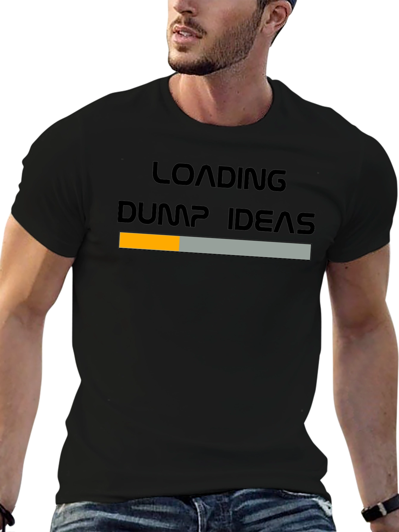 Black Loading Dump Ideas Graphic Tee - Funny Novelty T-Shirt view 6