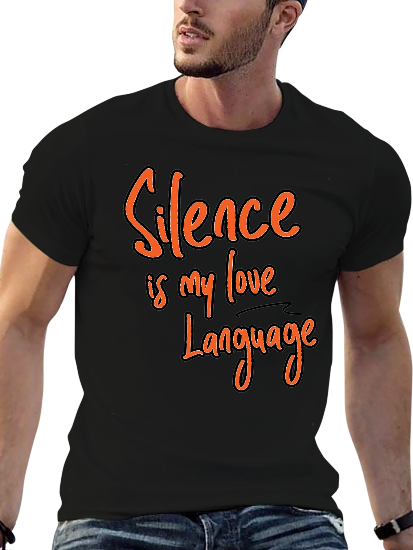 Black Silence is My Love Language Graphic Tee view 6