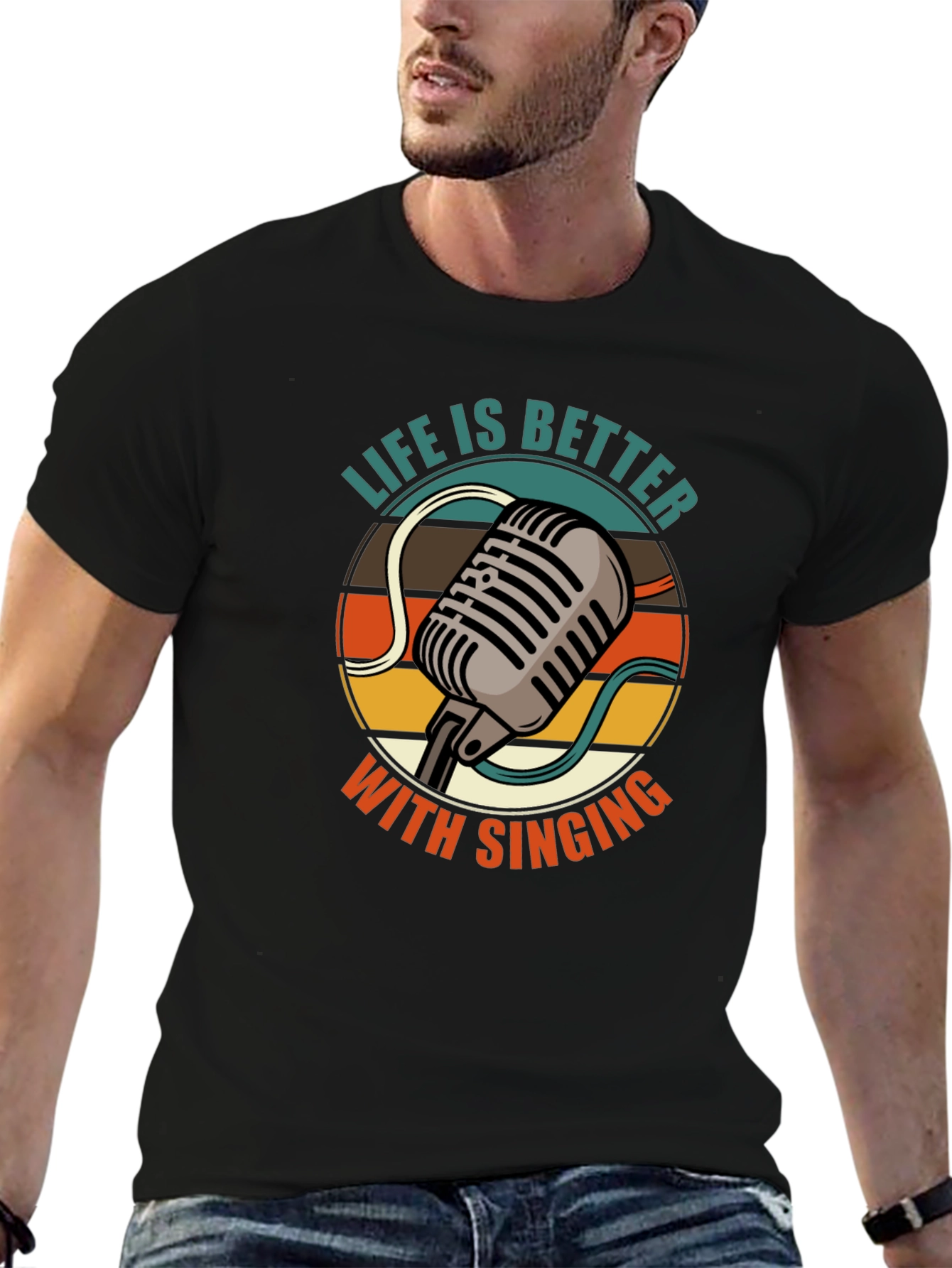 Black Life is Better with Singing Graphic Tee view 6
