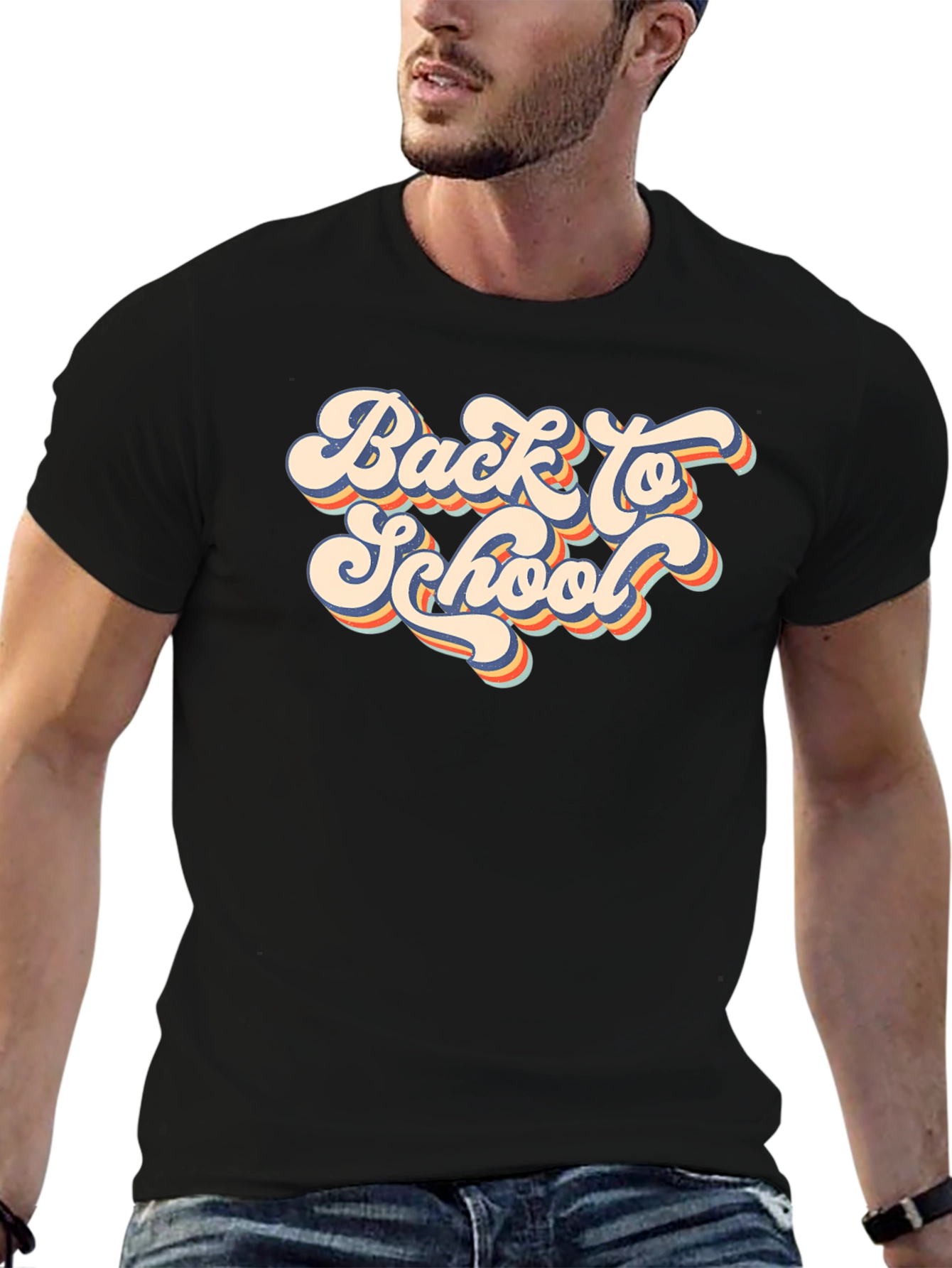 Retro Back to School Black T-Shirt - 6