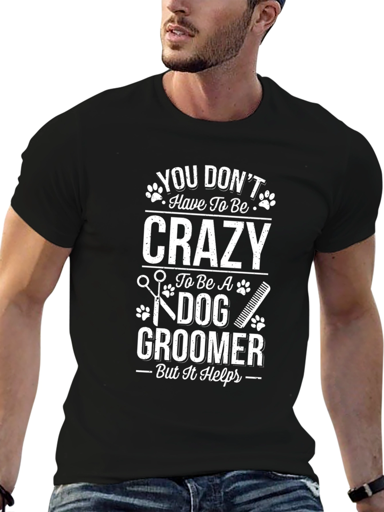 Black Dog Groomer Crazy Tee view 6