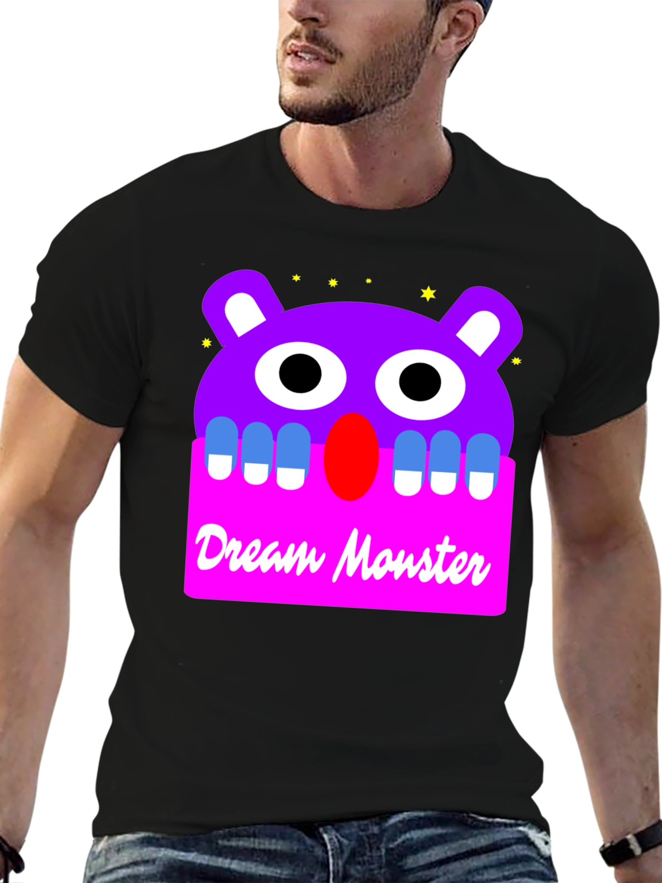 Black Dream Monster Graphic T-Shirt view 6