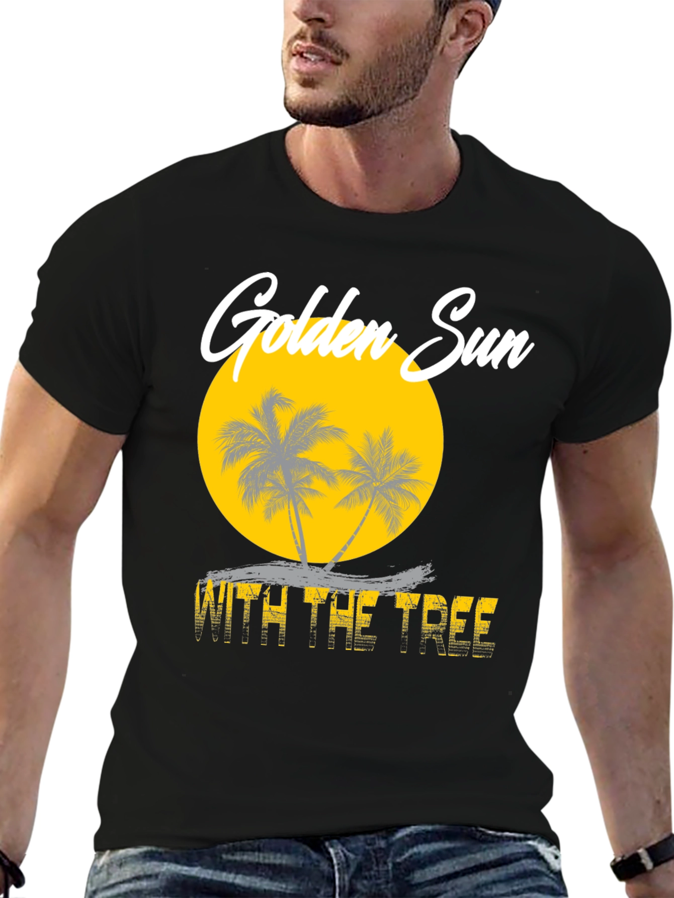 Golden Sun With The Tree Graphic Tee - 6