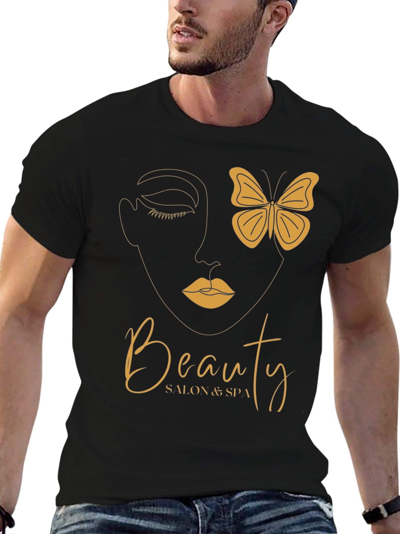 Black Beauty Salon & Spa T-Shirt - Stylish Unisex Tee view 6