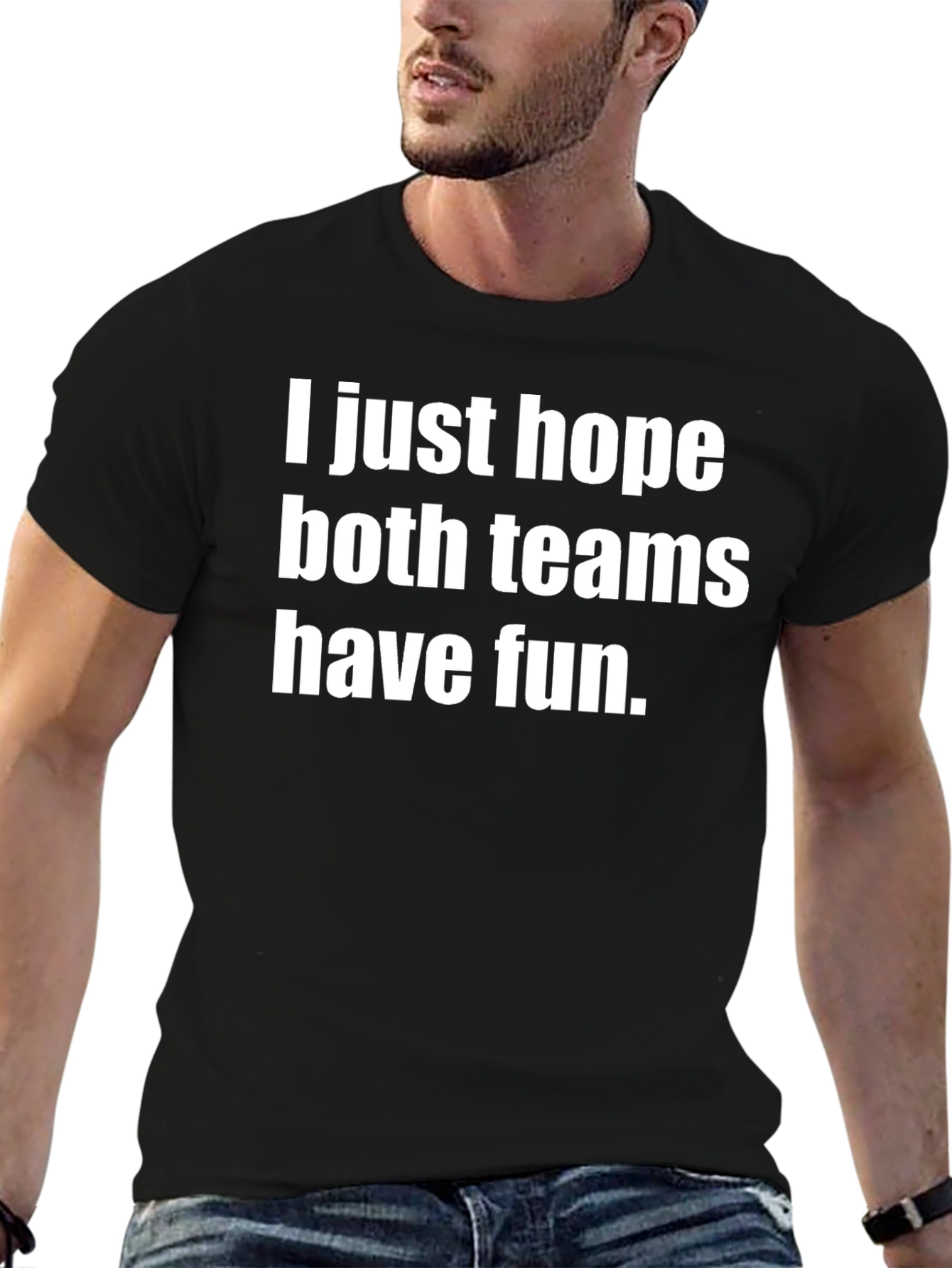 Black Funny Sarcastic Sports T-Shirt - Have Fun view 6
