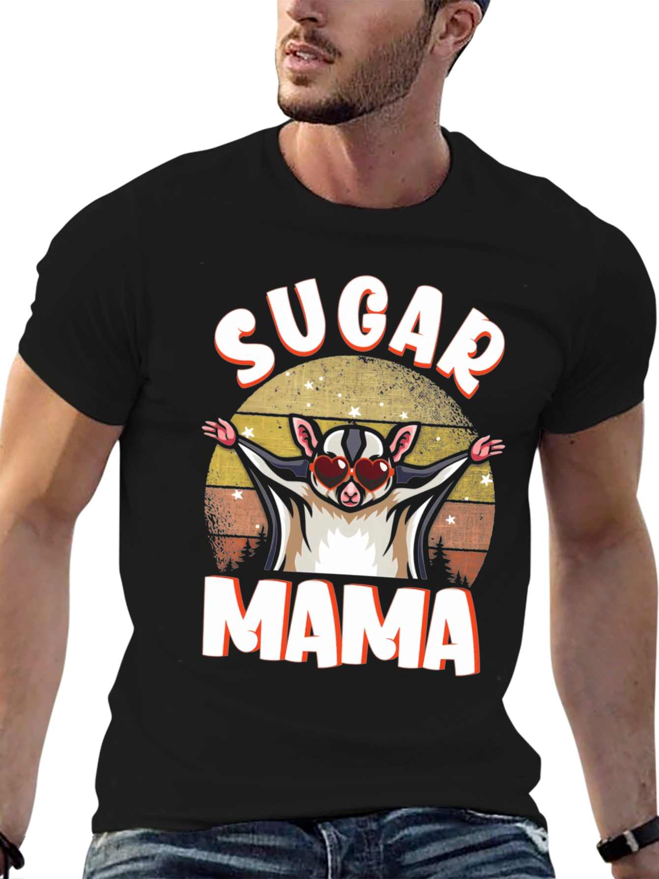 Black Sugar Mama Sugar Glider T-Shirt view 6