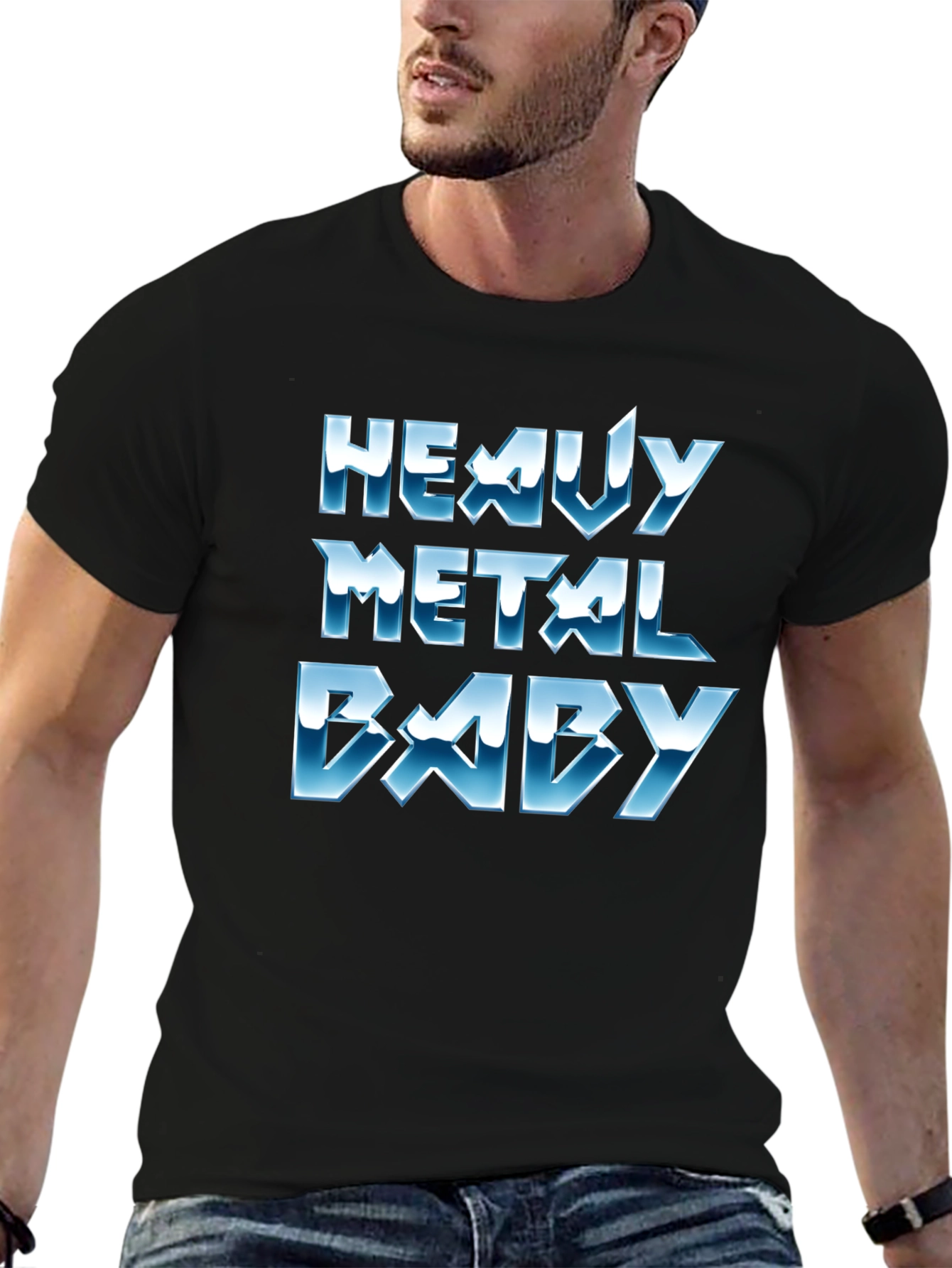 Black Heavy Metal Baby Black T-Shirt view 6