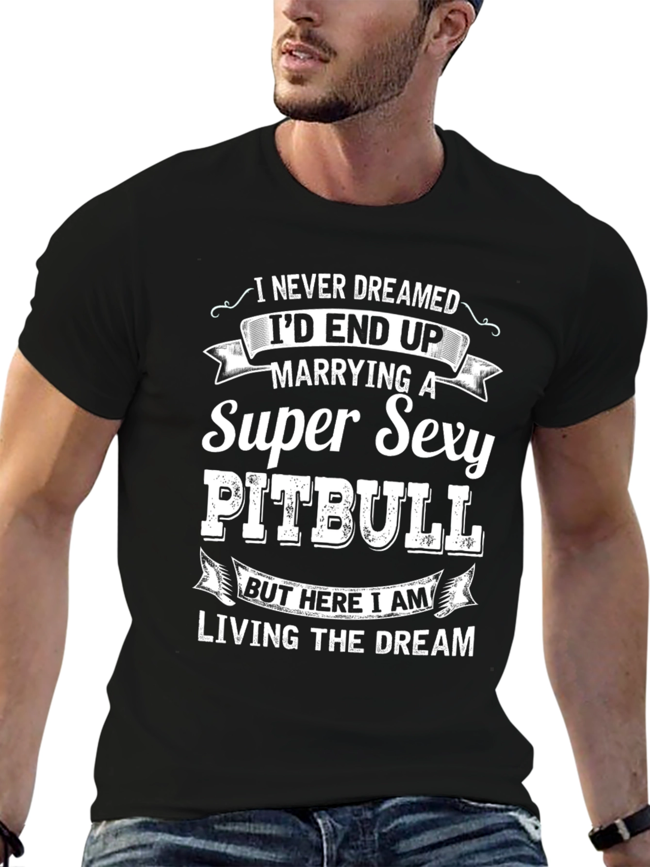 Black Super Sexy Pitbull T-Shirt: Living the Dream! view 6