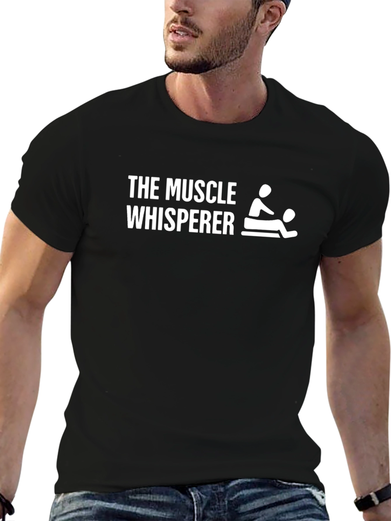 Black The Muscle Whisperer T-Shirt - Massage Therapy Tee view 6