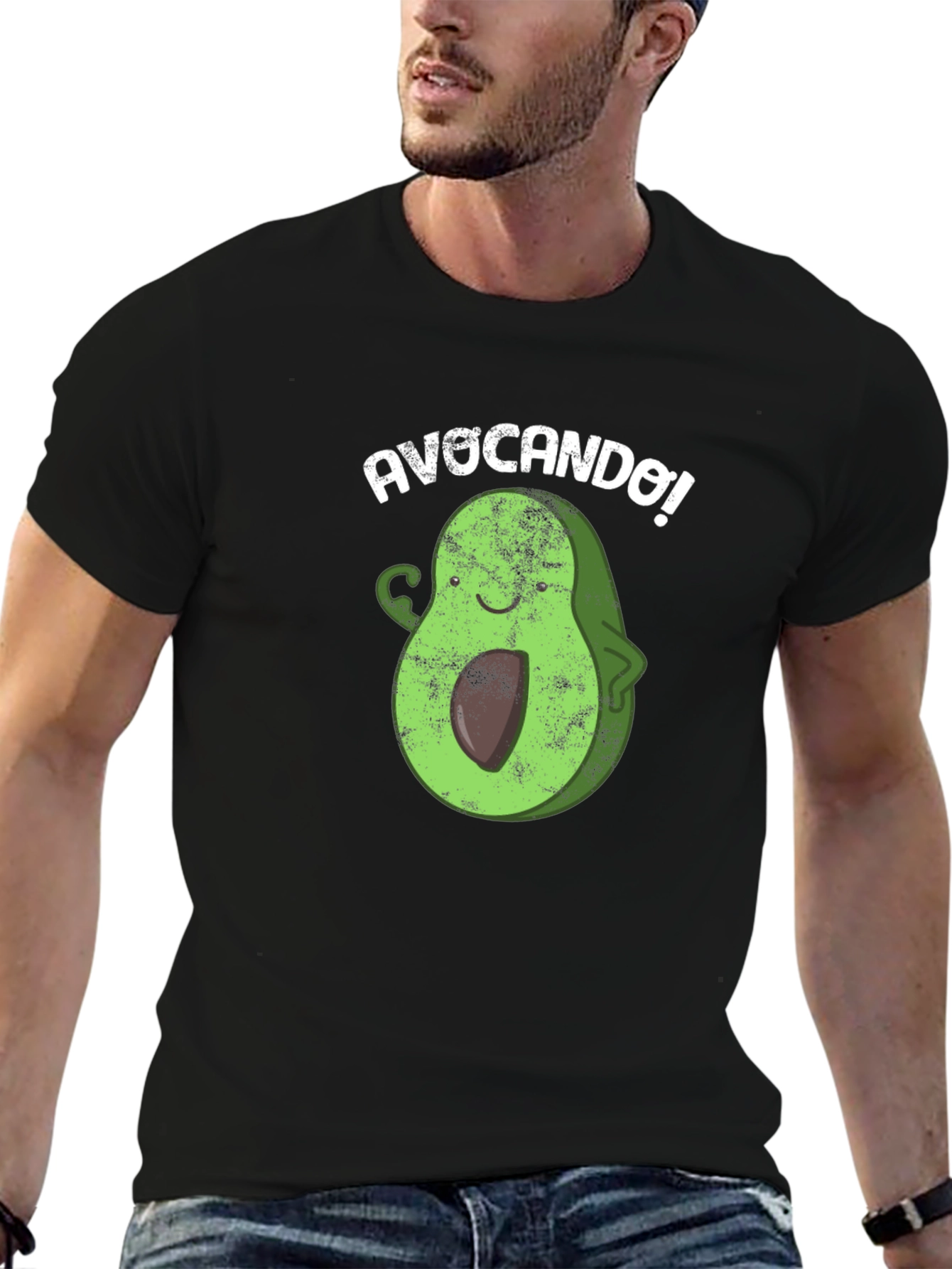 Black Avocando Funny Avocado Pun T-Shirt view 6