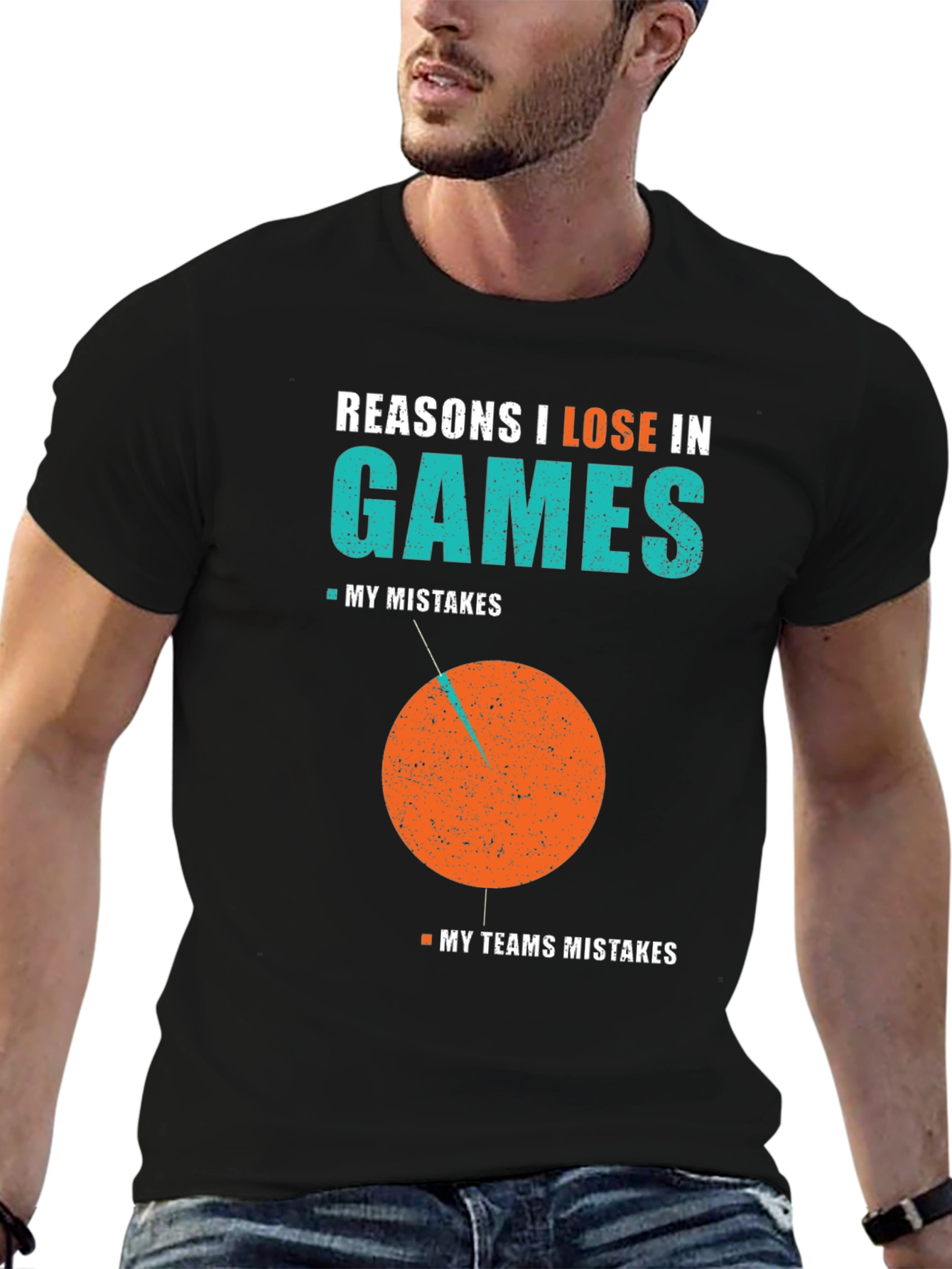 Black Reasons I Lose T-Shirt view 6