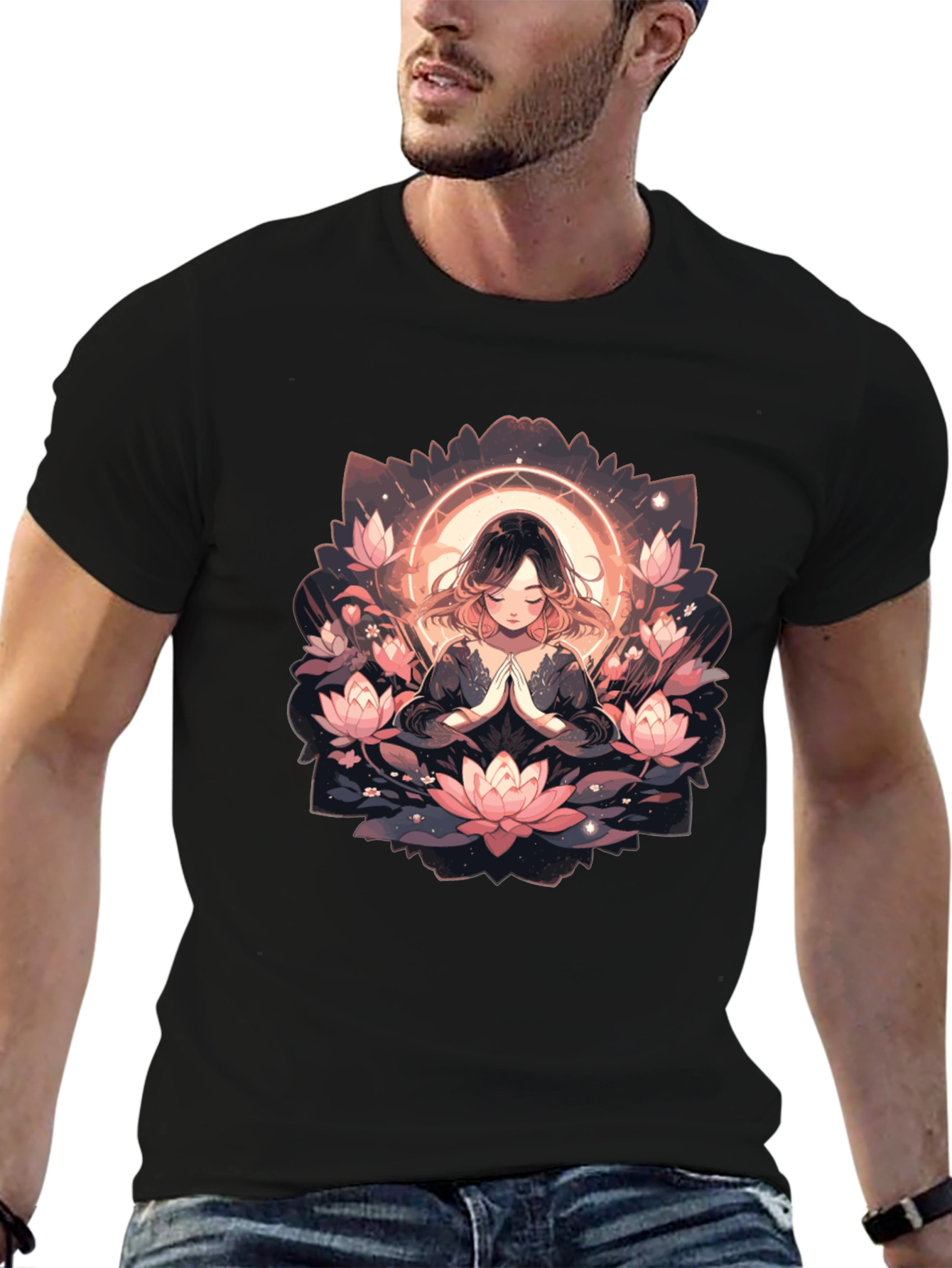 Black Lotus Mandala Graphic Tee - Unisex view 6