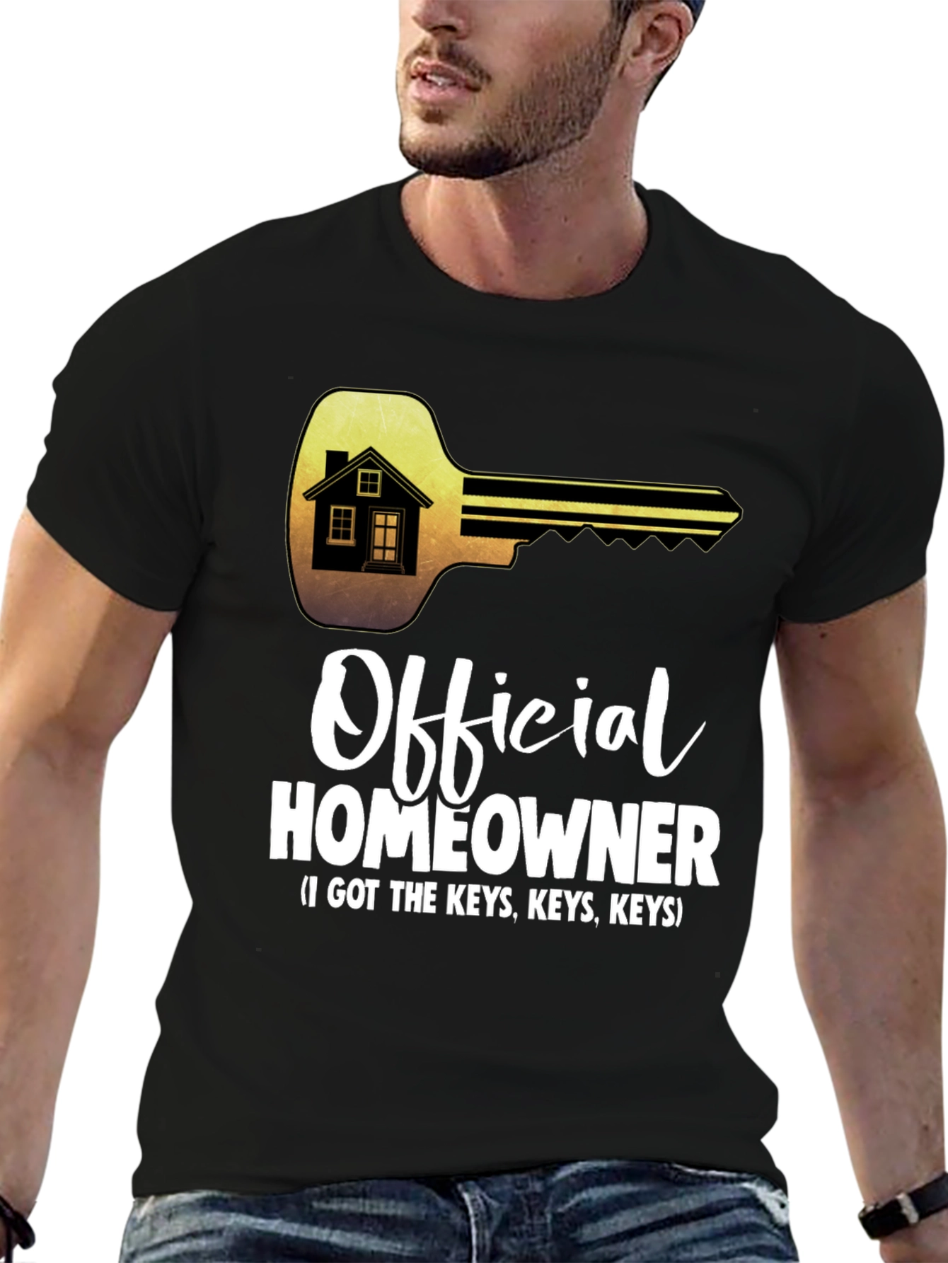 Black Official Homeowner T-Shirt - Got the Keys Tee view 6