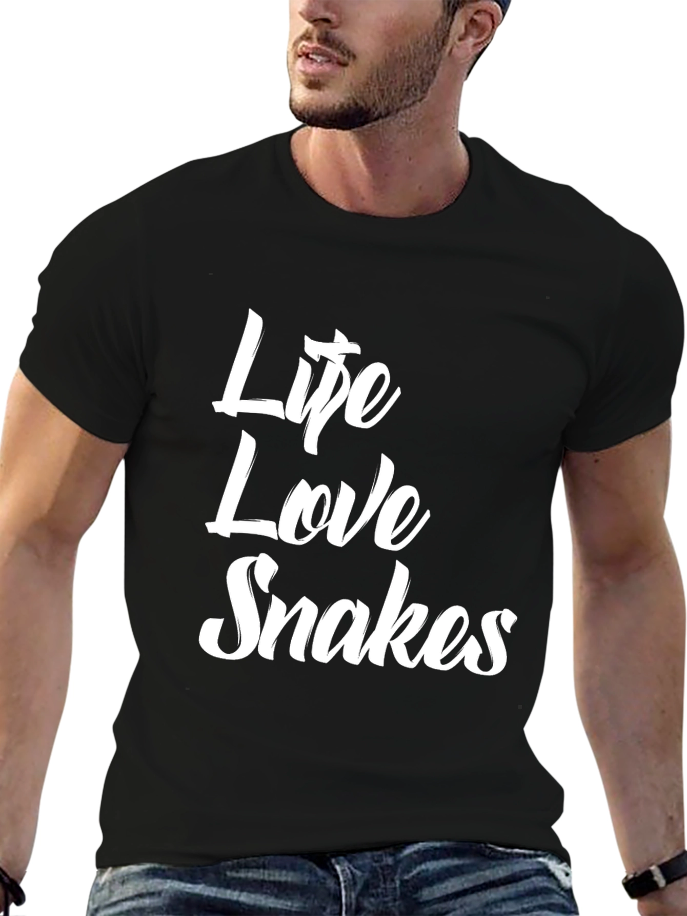 Black Life Love Snakes Graphic T-Shirt view 6