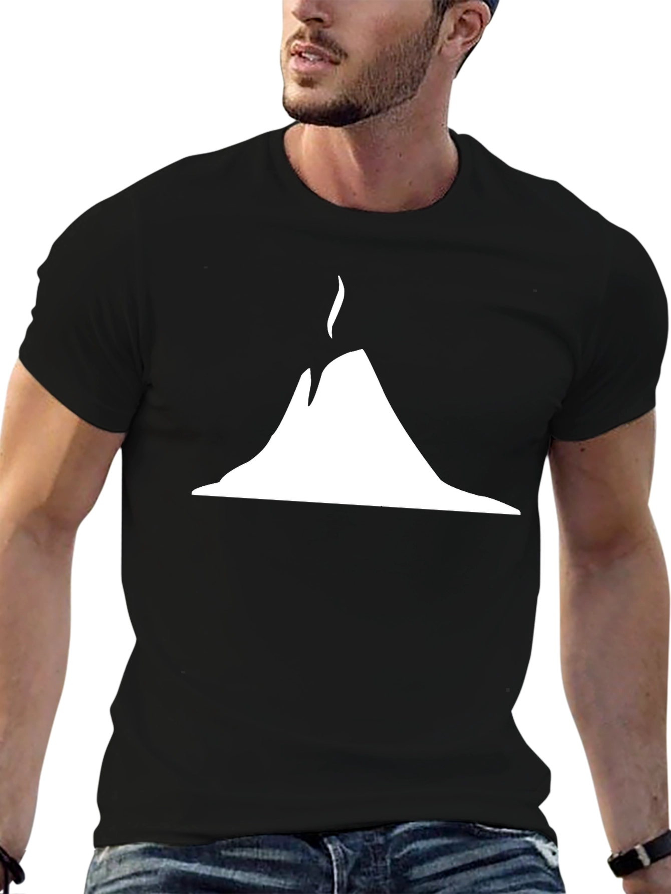 Black Volcano Graphic Tee - Casual Comfort view 6