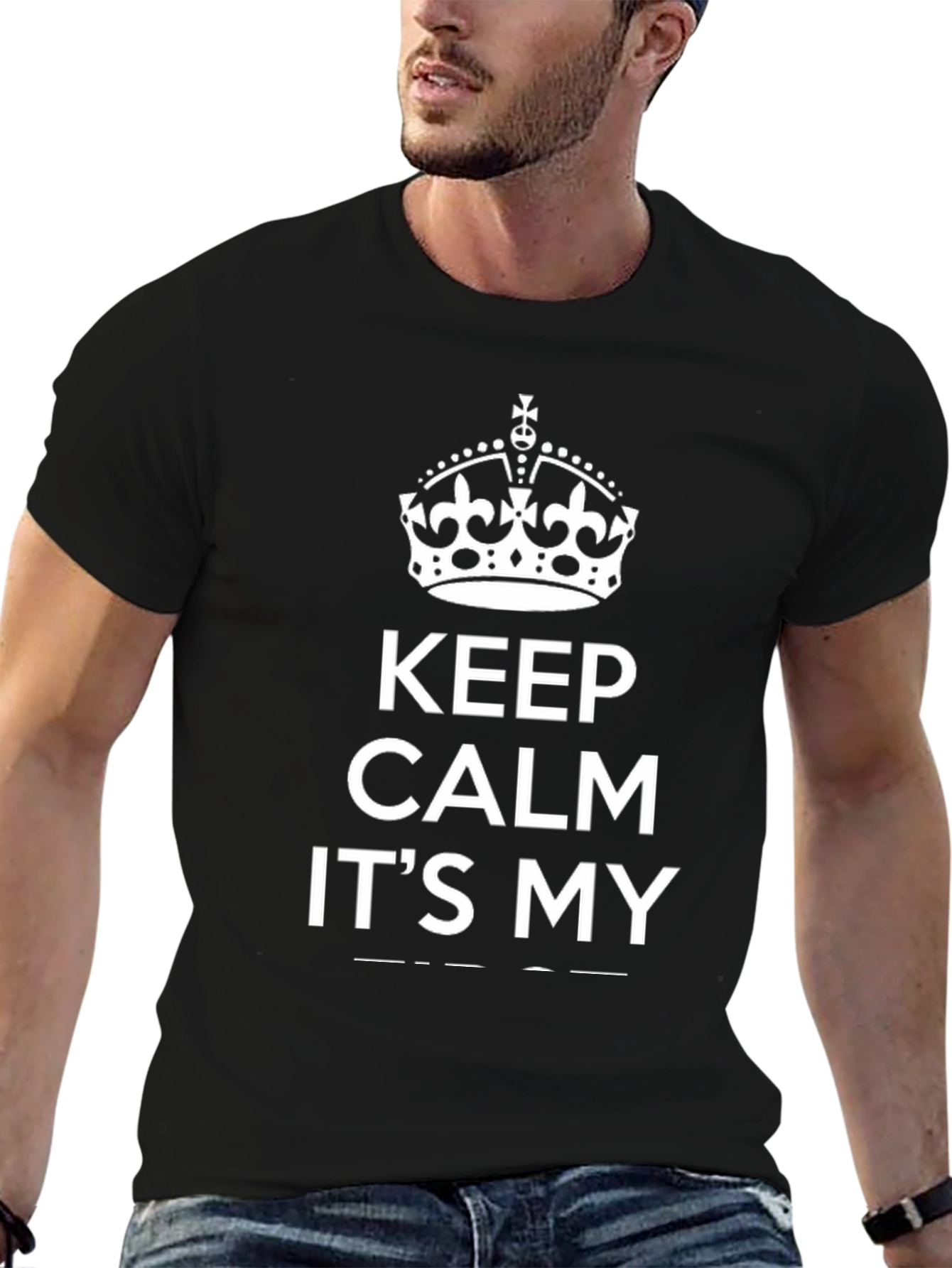 Black Keep Calm It's My T-Shirt Black view 6