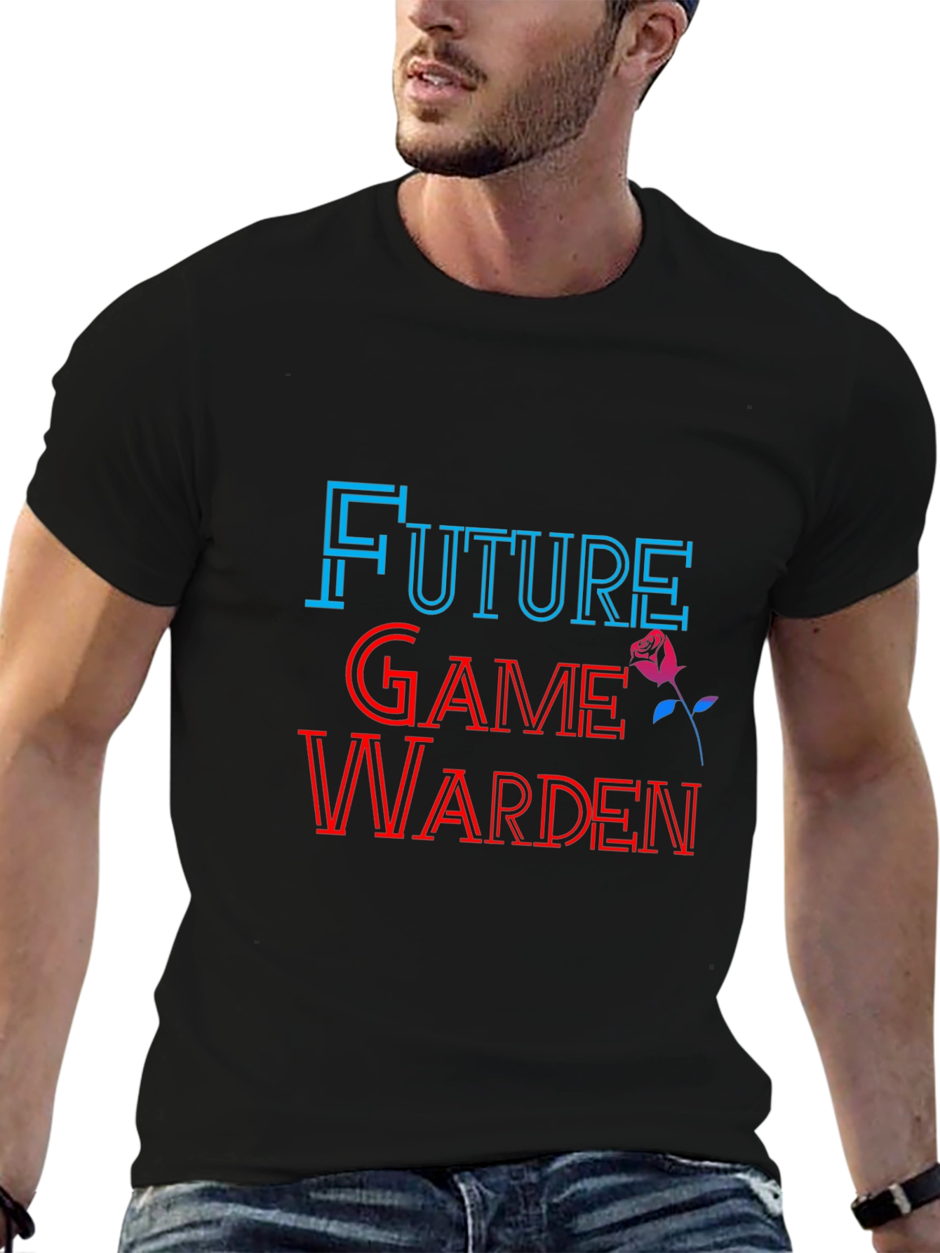 Black Future Game Warden Black Graphic Tee view 6