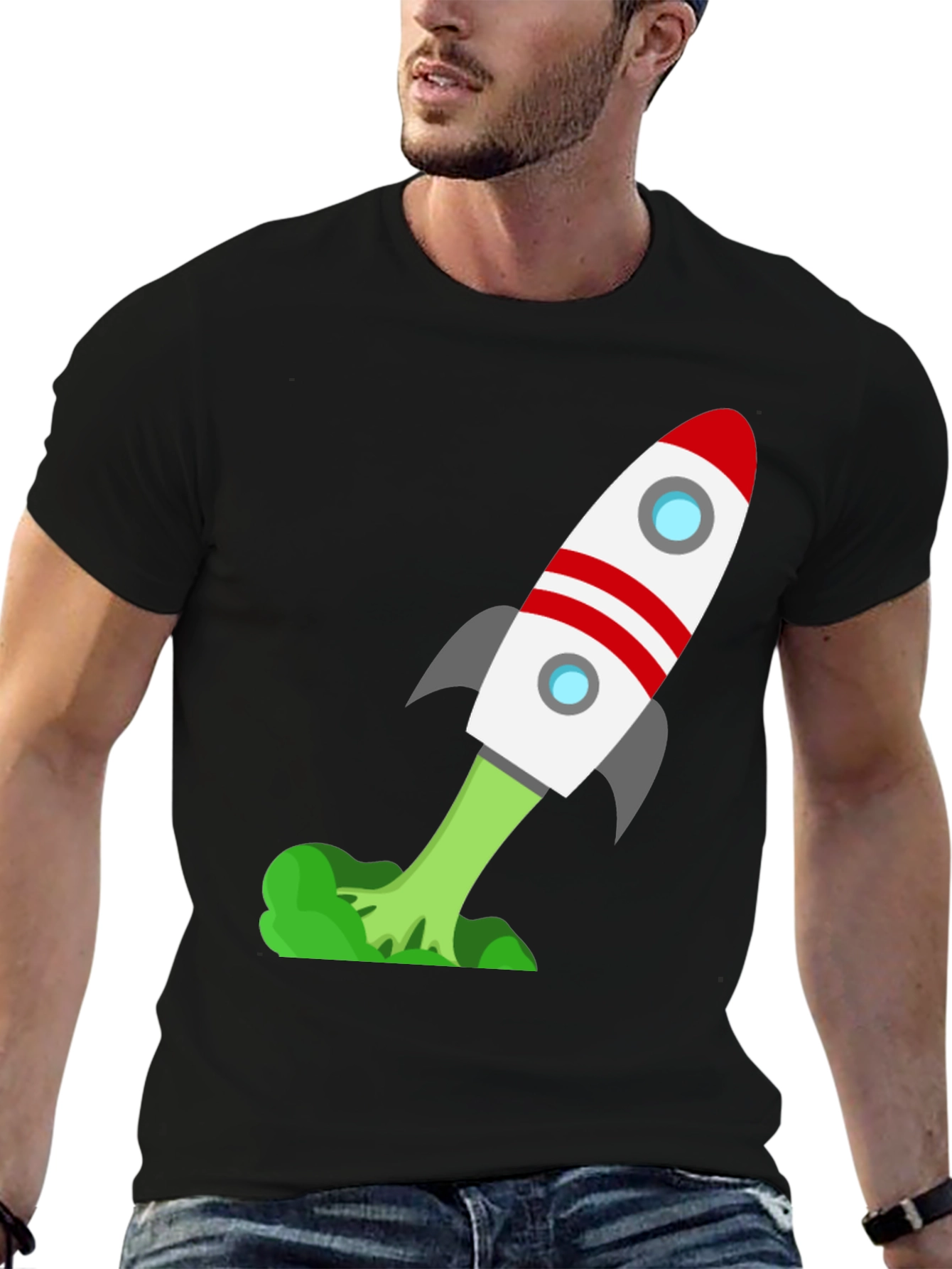Black Rocket T-Shirt - Blast Off in Style! view 6