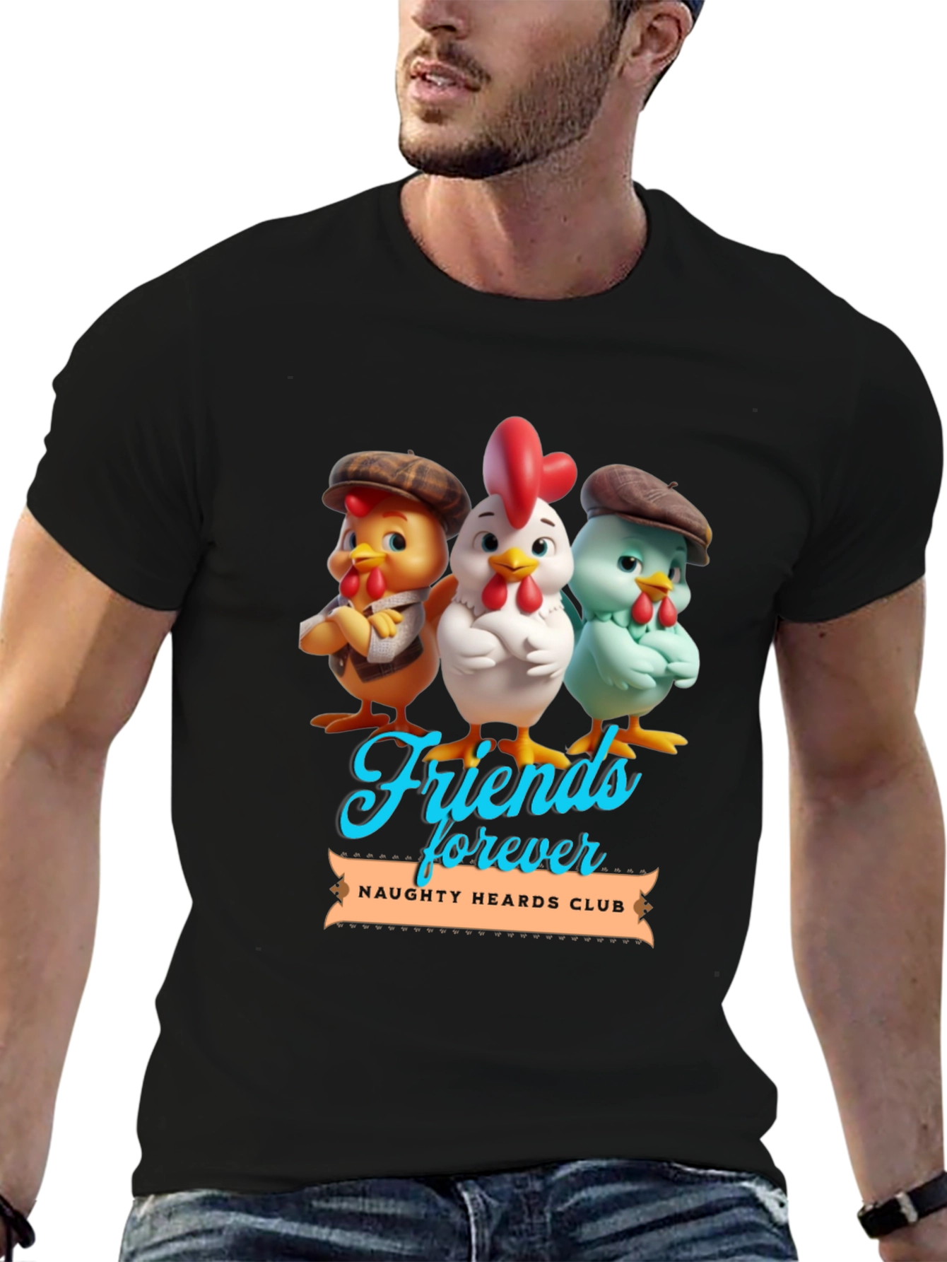 Black Friends Forever Novelty T-Shirt view 6