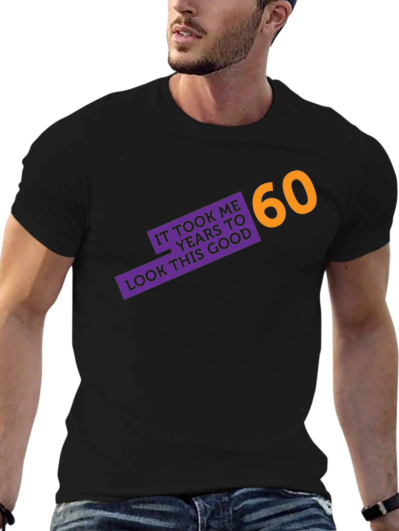 Black Funny 60th Birthday T-Shirt - It Took Me 60 Years view 6
