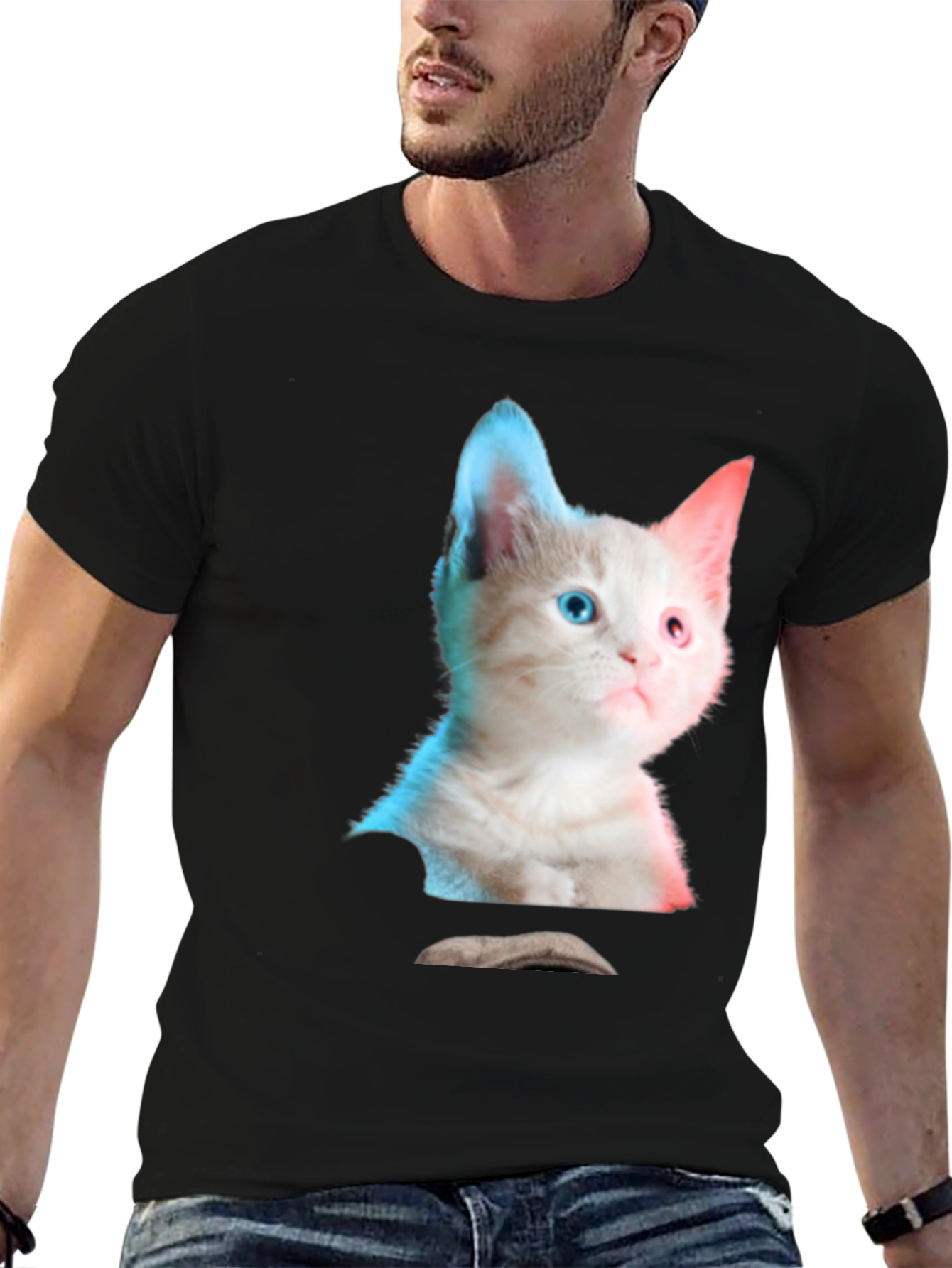 Black Kitten Graphic Tee - Cute Cat Shirt view 6