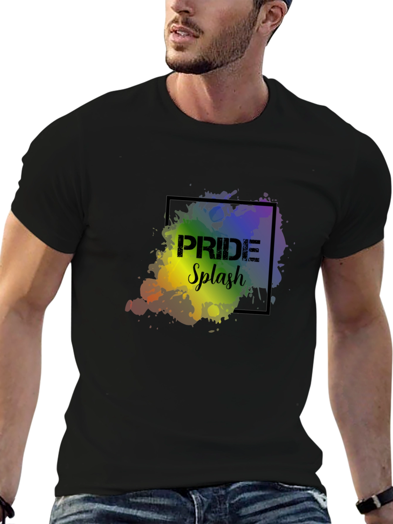Pride Splash Graphic Tee - Black - 6