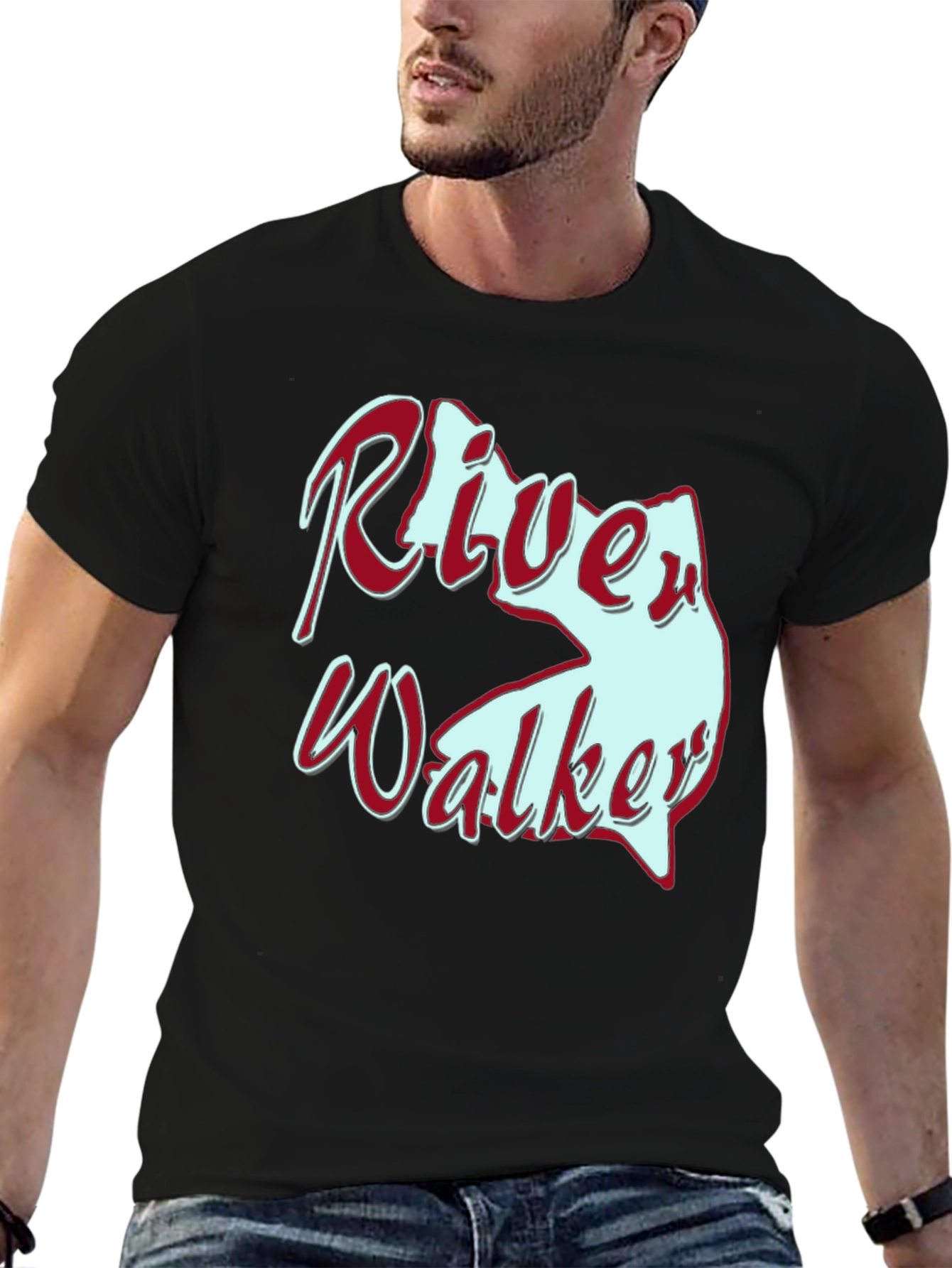 Black River Walker Novelty Graphic T-Shirt view 6