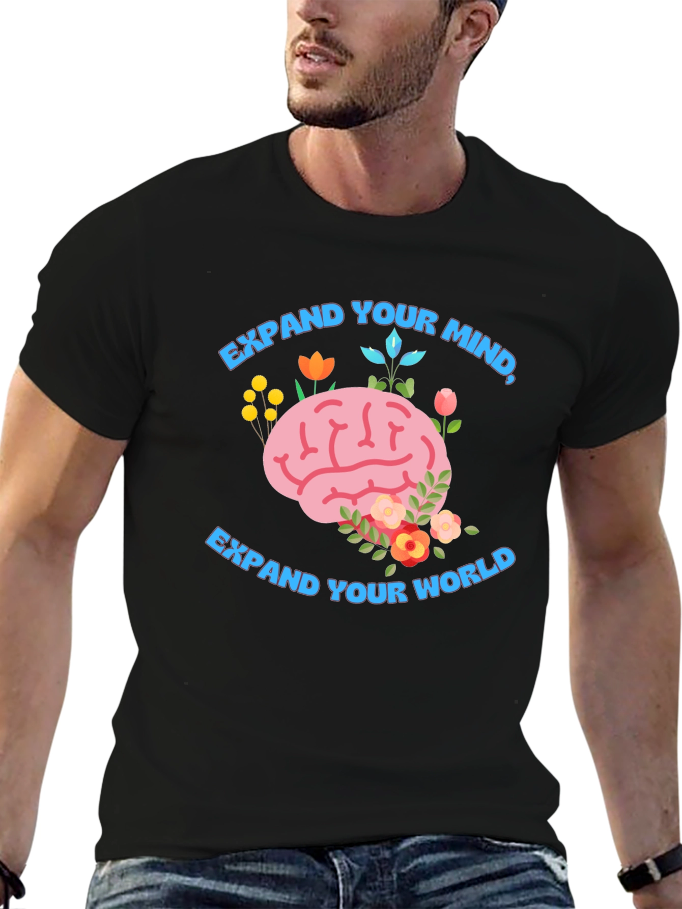 Black Expand Your Mind T-Shirt view 6