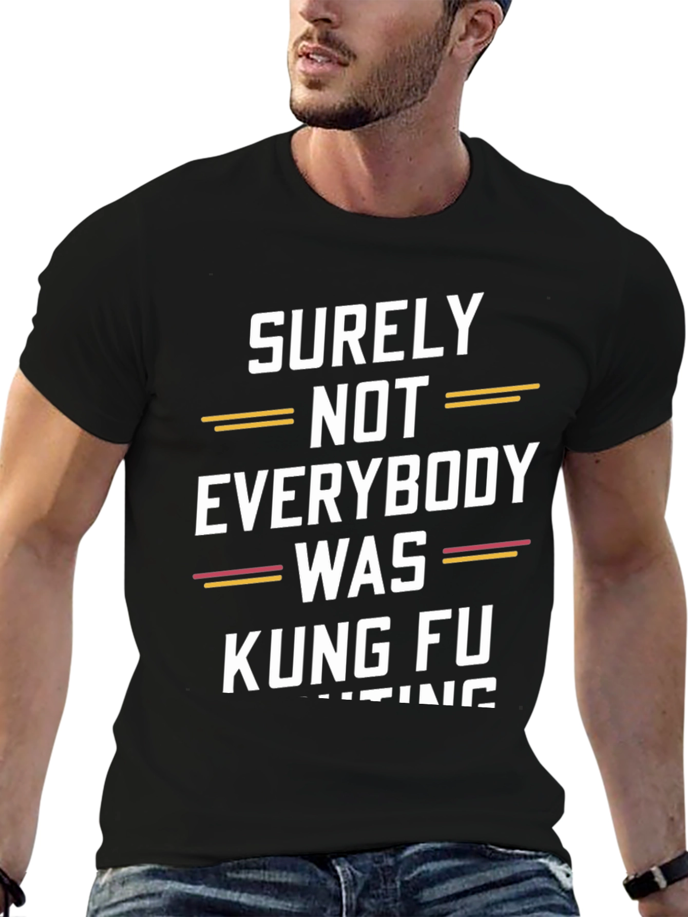 Black Kung Fu Fighting T-Shirt view 6
