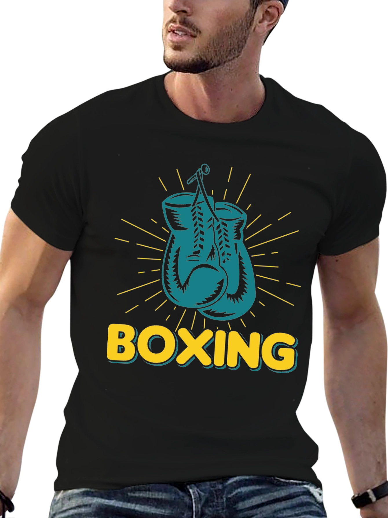 Black Boxing Gloves Graphic Tee - Punch Out Style! view 6