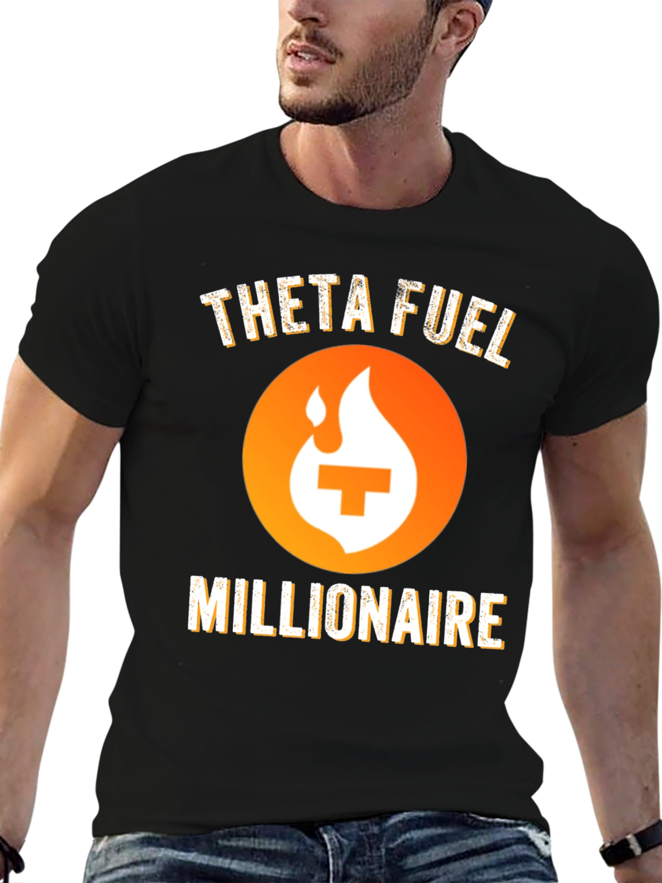 Black Theta Fuel Millionaire Black T-Shirt view 6
