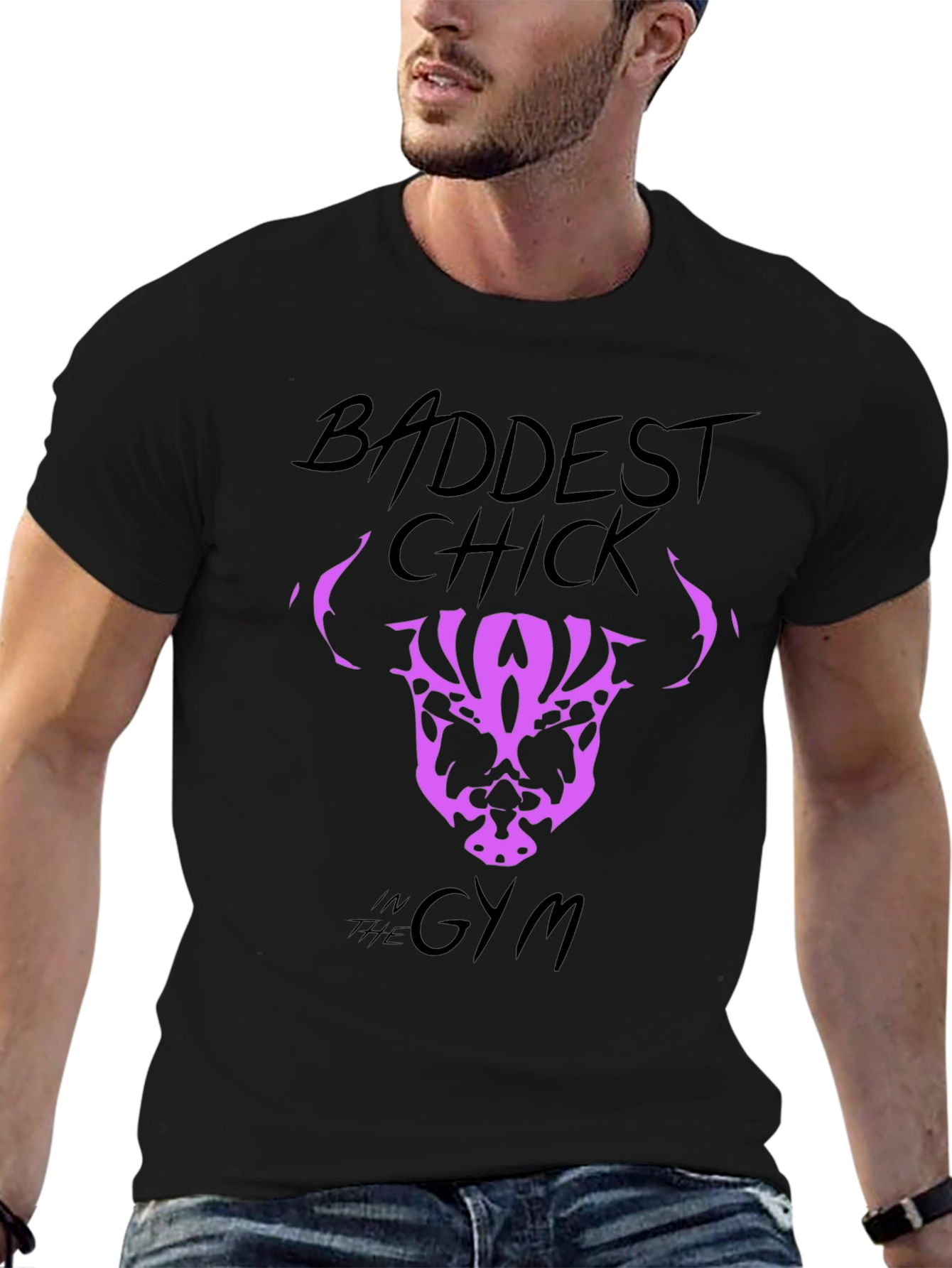 Baddest Chick in the Gym Graphic T-Shirt - 6
